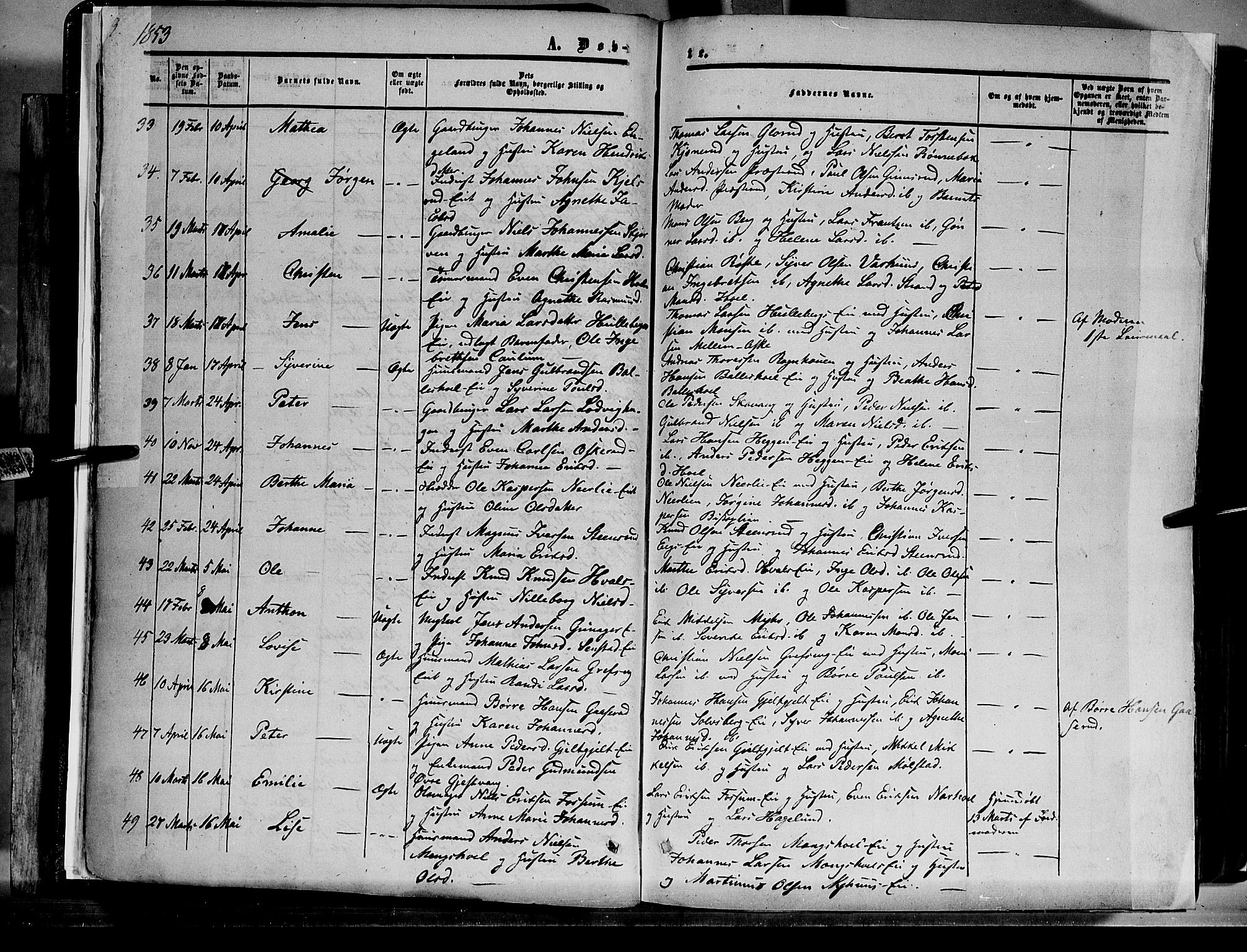 Nes prestekontor, Hedmark, SAH/PREST-020/K/Ka/L0004: Parish register (official) no. 4, 1852-1886, p. 9