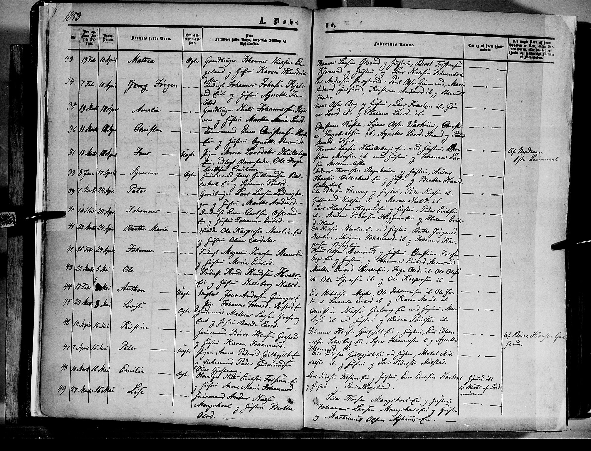 Nes prestekontor, Hedmark, AV/SAH-PREST-020/K/Ka/L0004: Parish register (official) no. 4, 1852-1886, p. 9