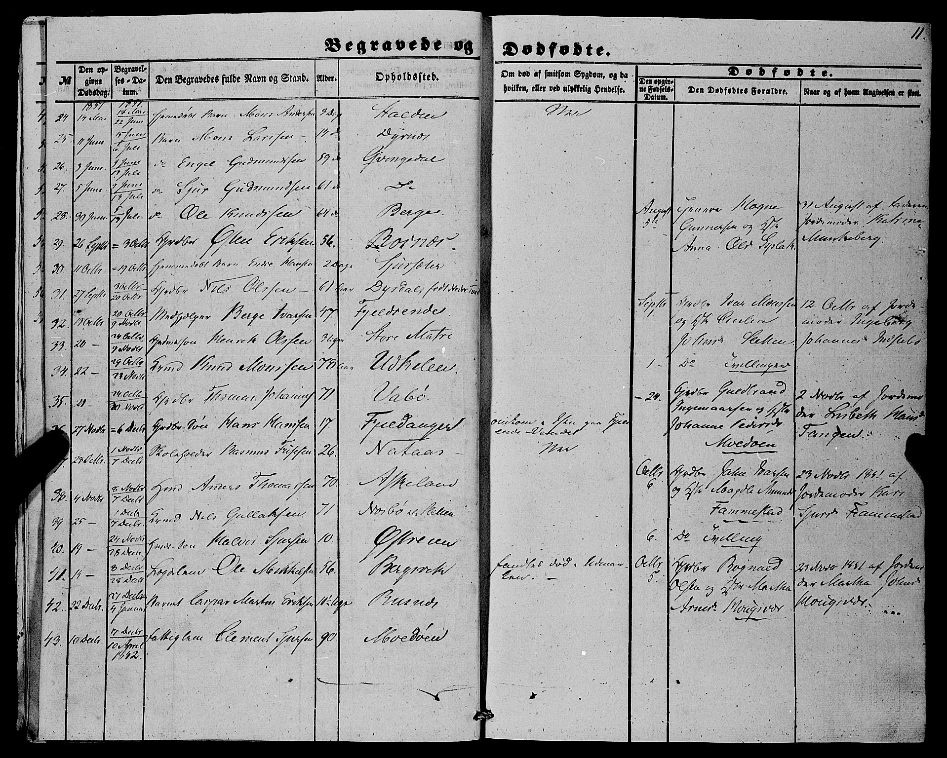 Lindås Sokneprestembete, AV/SAB-A-76701/H/Haa/Haaa/L0015: Parish register (official) no. A 15, 1848-1862, p. 11