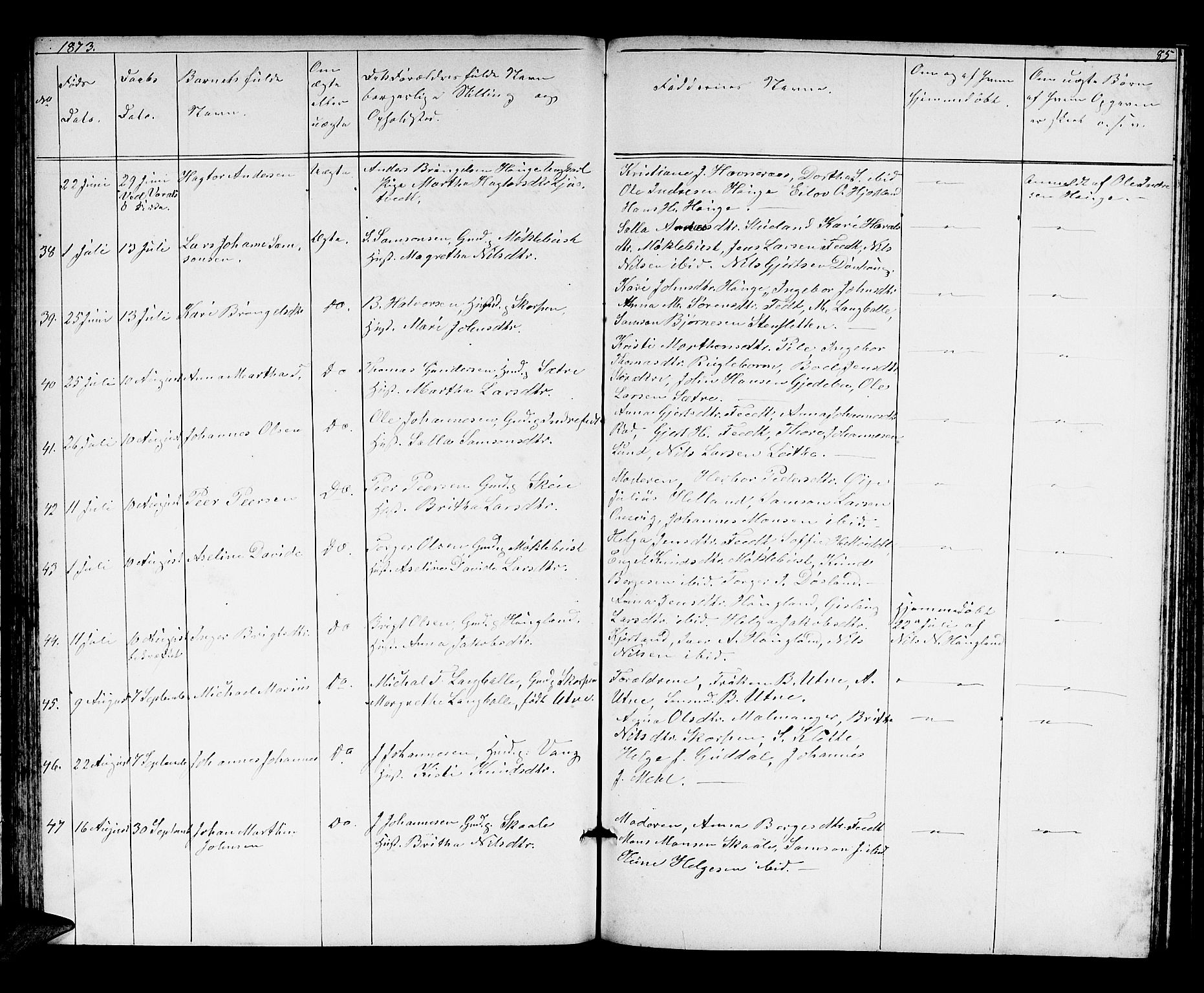 Kvinnherad sokneprestembete, AV/SAB-A-76401/H/Hab: Parish register (copy) no. A 1, 1856-1873, p. 85