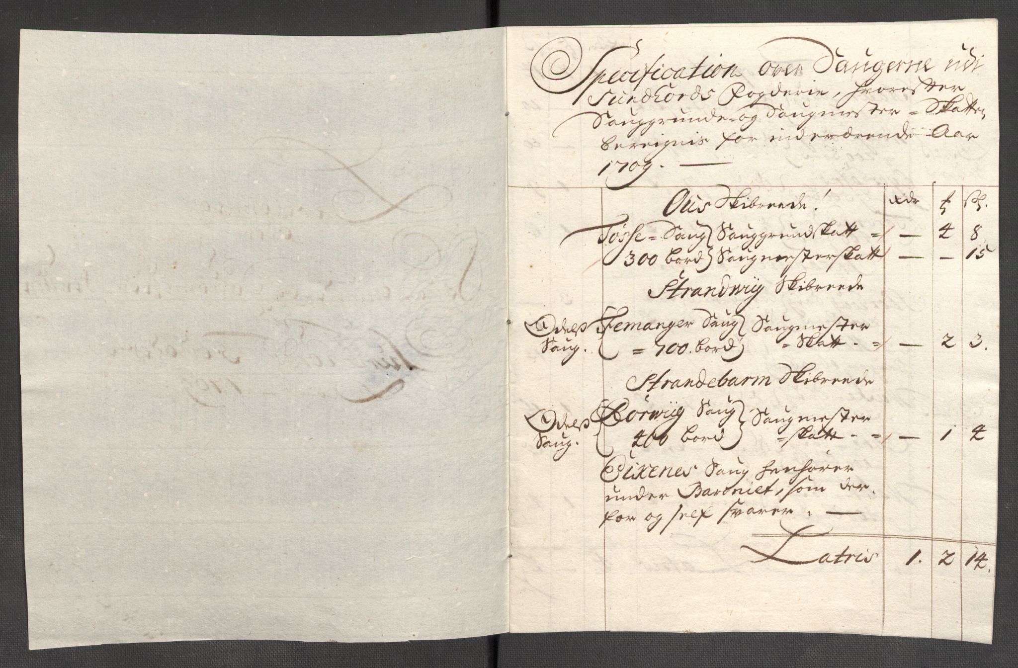 Rentekammeret inntil 1814, Reviderte regnskaper, Fogderegnskap, AV/RA-EA-4092/R48/L2986: Fogderegnskap Sunnhordland og Hardanger, 1709-1710, p. 137