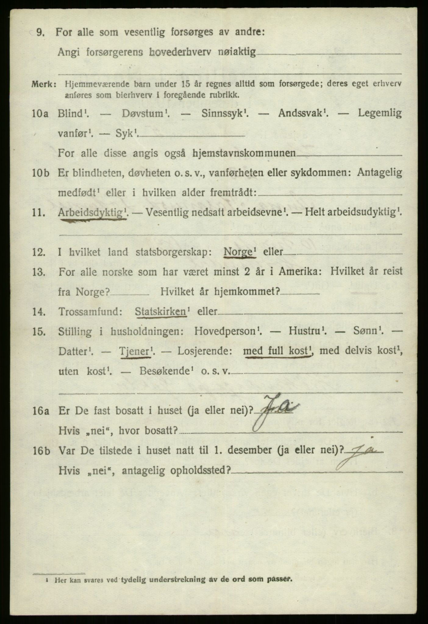 SAB, 1920 census for Hornindal, 1920, p. 3413