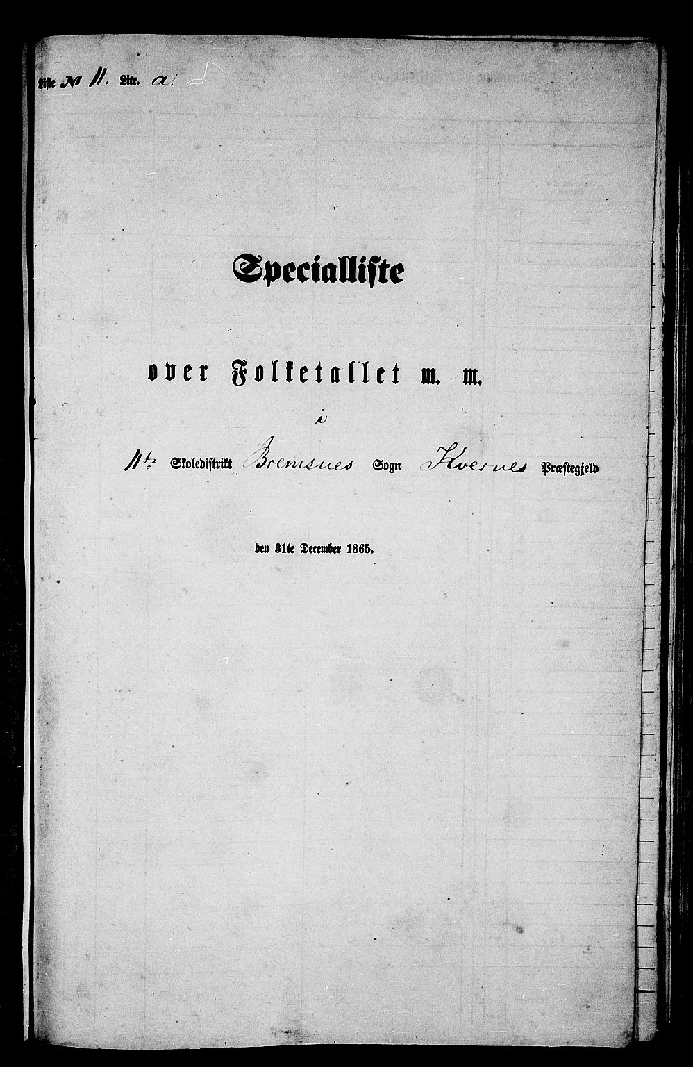 RA, 1865 census for Kvernes, 1865, p. 193