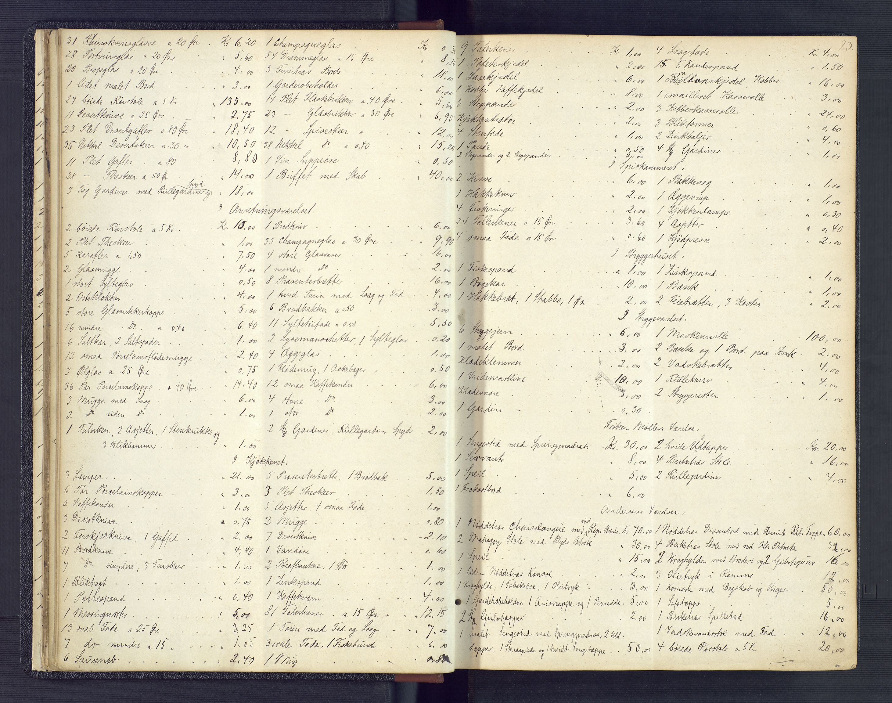 Kristiansand byrett, AV/SAK-1223-0001/H/Hc/L0032: Skifteregistreringsprotokoll nr. 4, med register, 1881-1888, p. 23