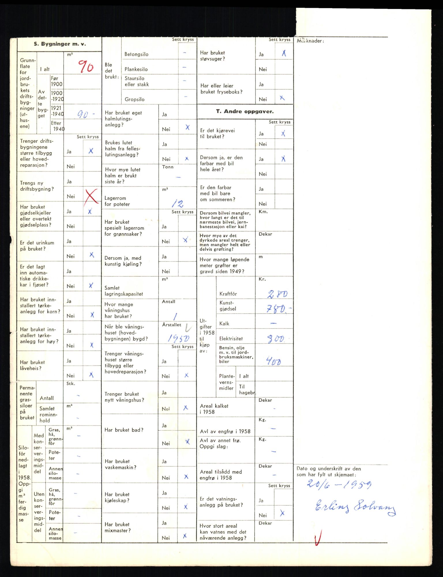 Statistisk sentralbyrå, Næringsøkonomiske emner, Jordbruk, skogbruk, jakt, fiske og fangst, AV/RA-S-2234/G/Gd/L0656: Troms: 1924 Målselv (kl. 0-3) og 1925 Sørreisa, 1959, p. 23