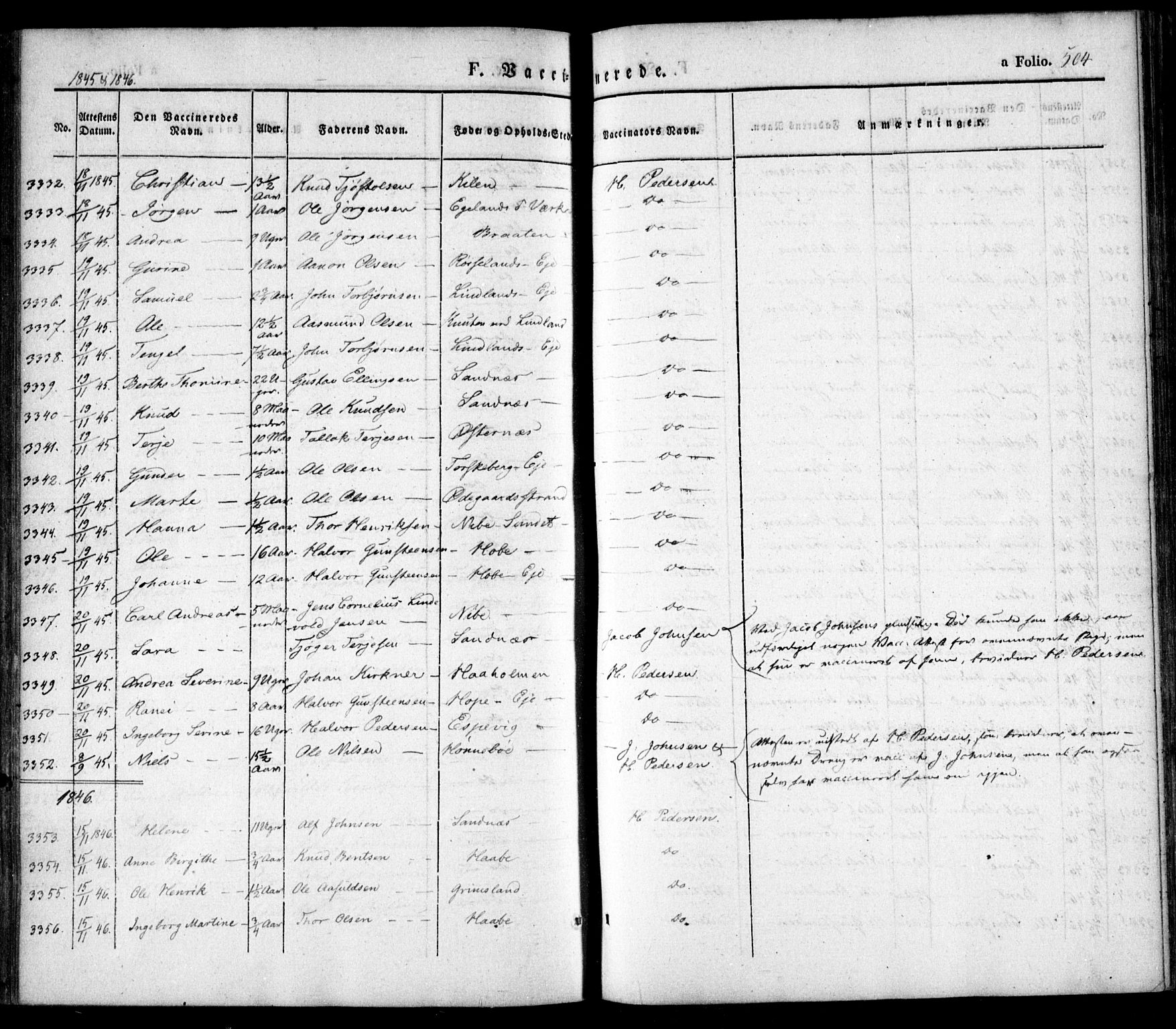 Søndeled sokneprestkontor, SAK/1111-0038/F/Fa/L0002: Parish register (official) no. A 2, 1839-1860, p. 504