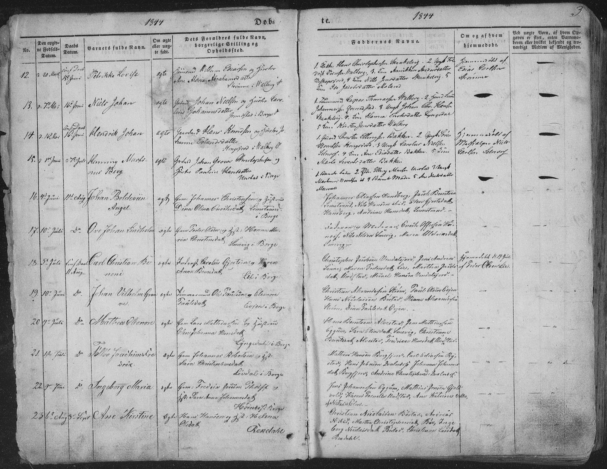 Ministerialprotokoller, klokkerbøker og fødselsregistre - Nordland, AV/SAT-A-1459/880/L1131: Parish register (official) no. 880A05, 1844-1868, p. 3