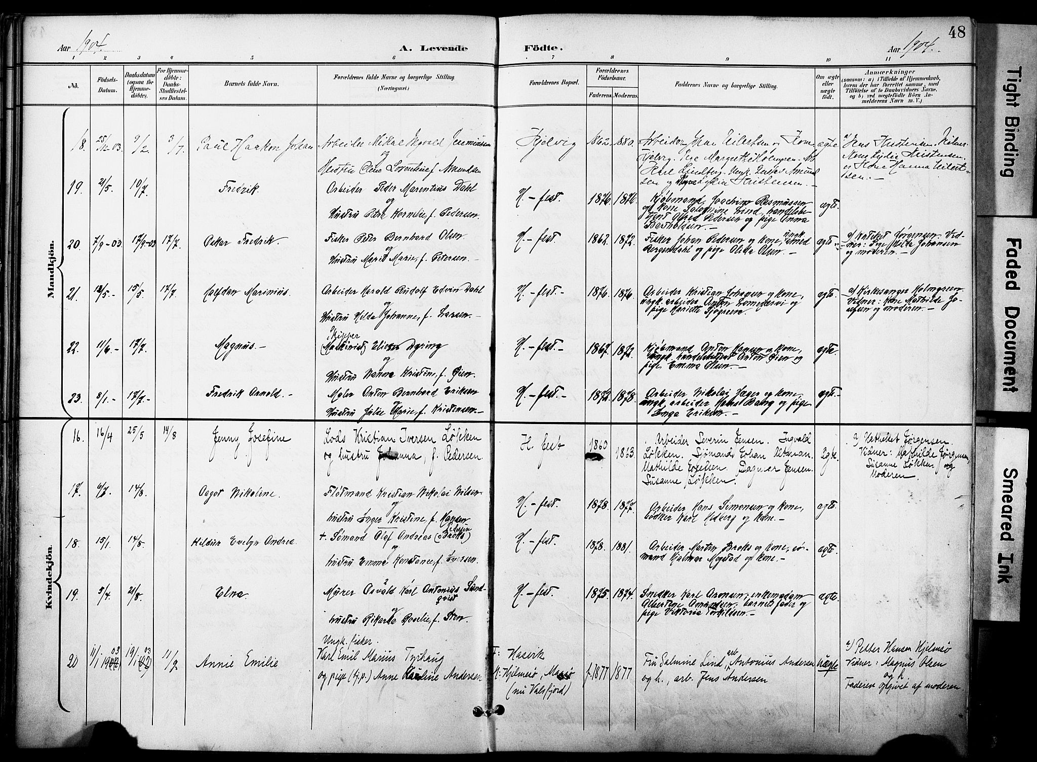 Hammerfest sokneprestkontor, SATØ/S-1347/H/Ha/L0010.kirke: Parish register (official) no. 10, 1898-1905, p. 48