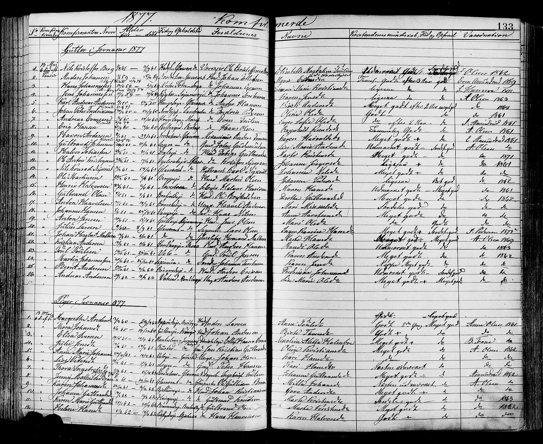 Jevnaker prestekontor, AV/SAH-PREST-116/H/Ha/Haa/L0008: Parish register (official) no. 8, 1877-1890, p. 133