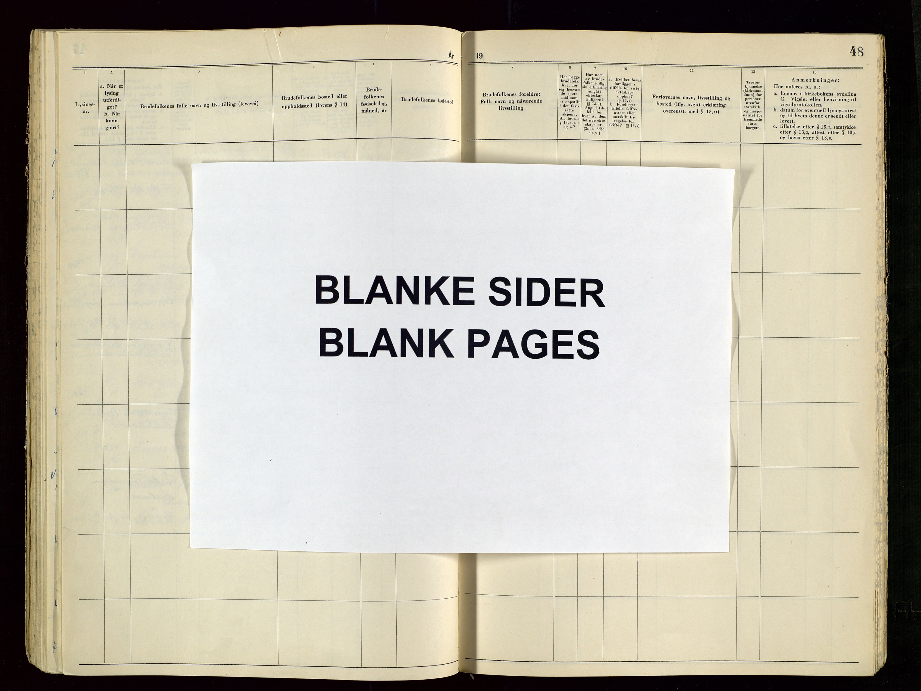 Varden sokneprestkontor, AV/SAST-A-101821/001/70/705BA/L0001: Banns register no. 1, 1956-1969, p. 48