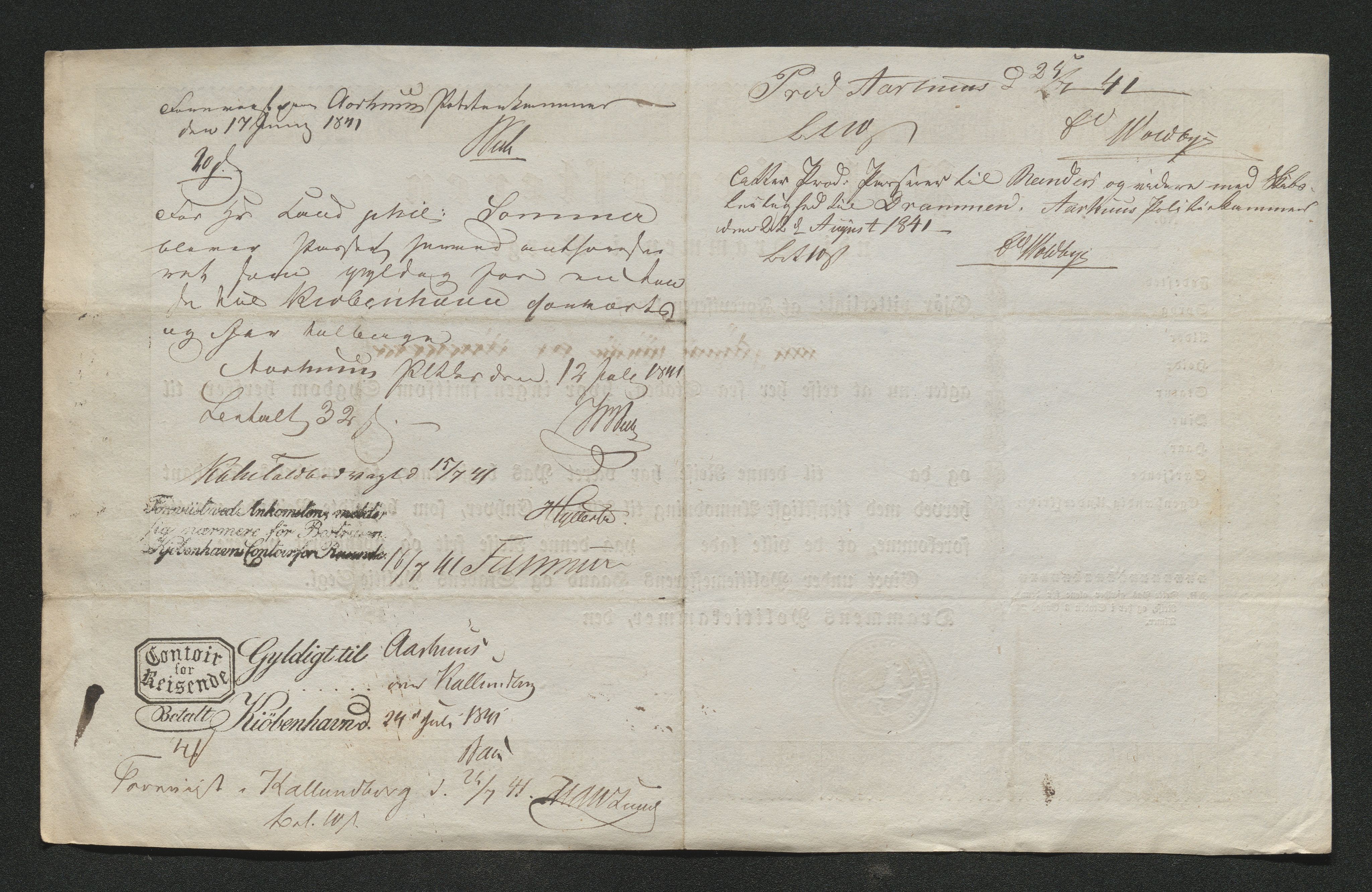 Drammen politikammer, AV/SAKO-A-623/I/Ia/Iab/L0006: Innleverte pass, 1841-1842, p. 251