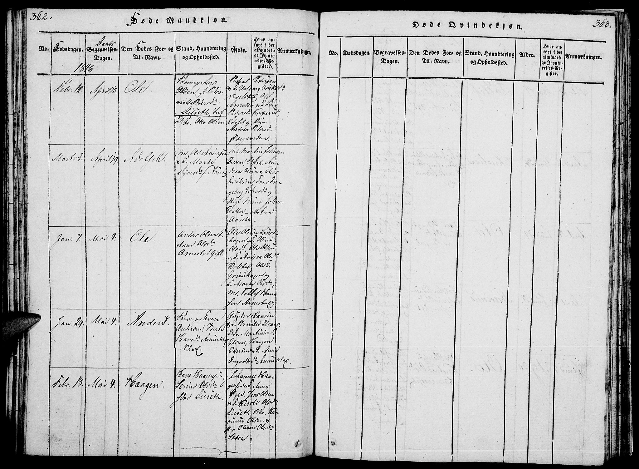 Åmot prestekontor, Hedmark, SAH/PREST-056/H/Ha/Hab/L0001: Parish register (copy) no. 1, 1815-1847, p. 362-363