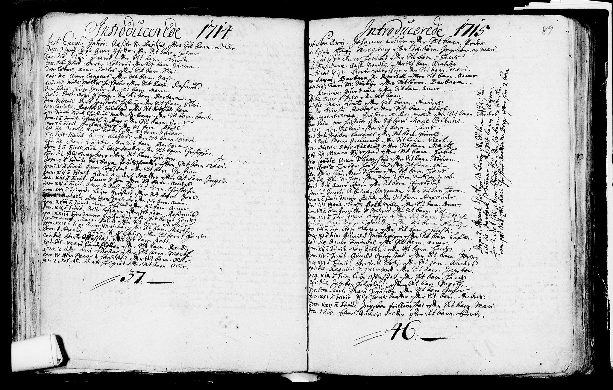 Våle kirkebøker, SAKO/A-334/F/Fa/L0002: Parish register (official) no. I 2, 1705-1732, p. 89