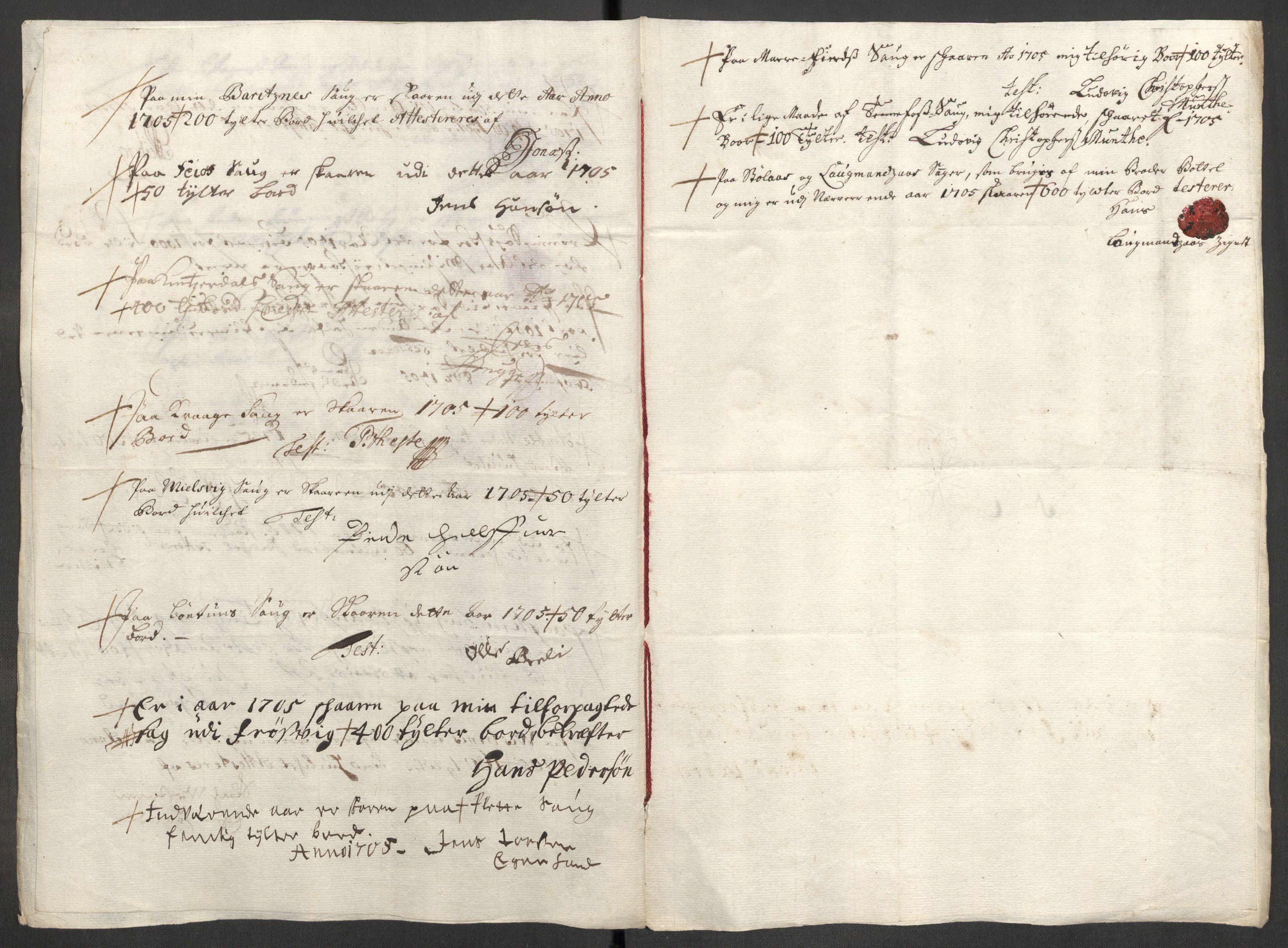 Rentekammeret inntil 1814, Reviderte regnskaper, Fogderegnskap, RA/EA-4092/R52/L3314: Fogderegnskap Sogn, 1705-1707, p. 139