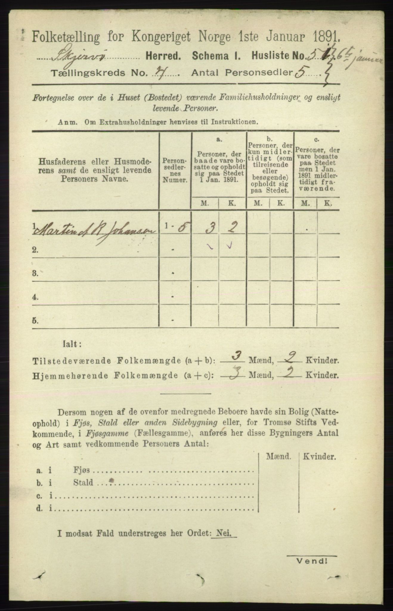 RA, 1891 census for 1941 Skjervøy, 1891, p. 2274