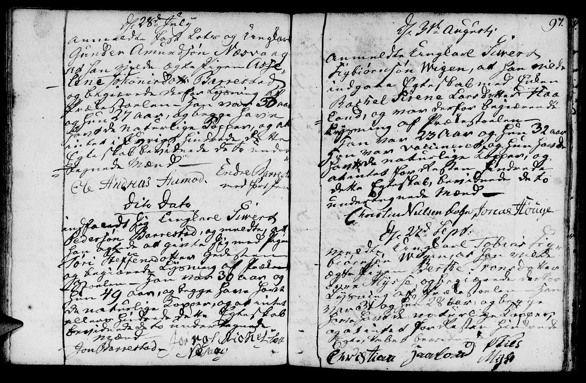 Sokndal sokneprestkontor, SAST/A-101808: Parish register (official) no. A 5, 1806-1826, p. 97