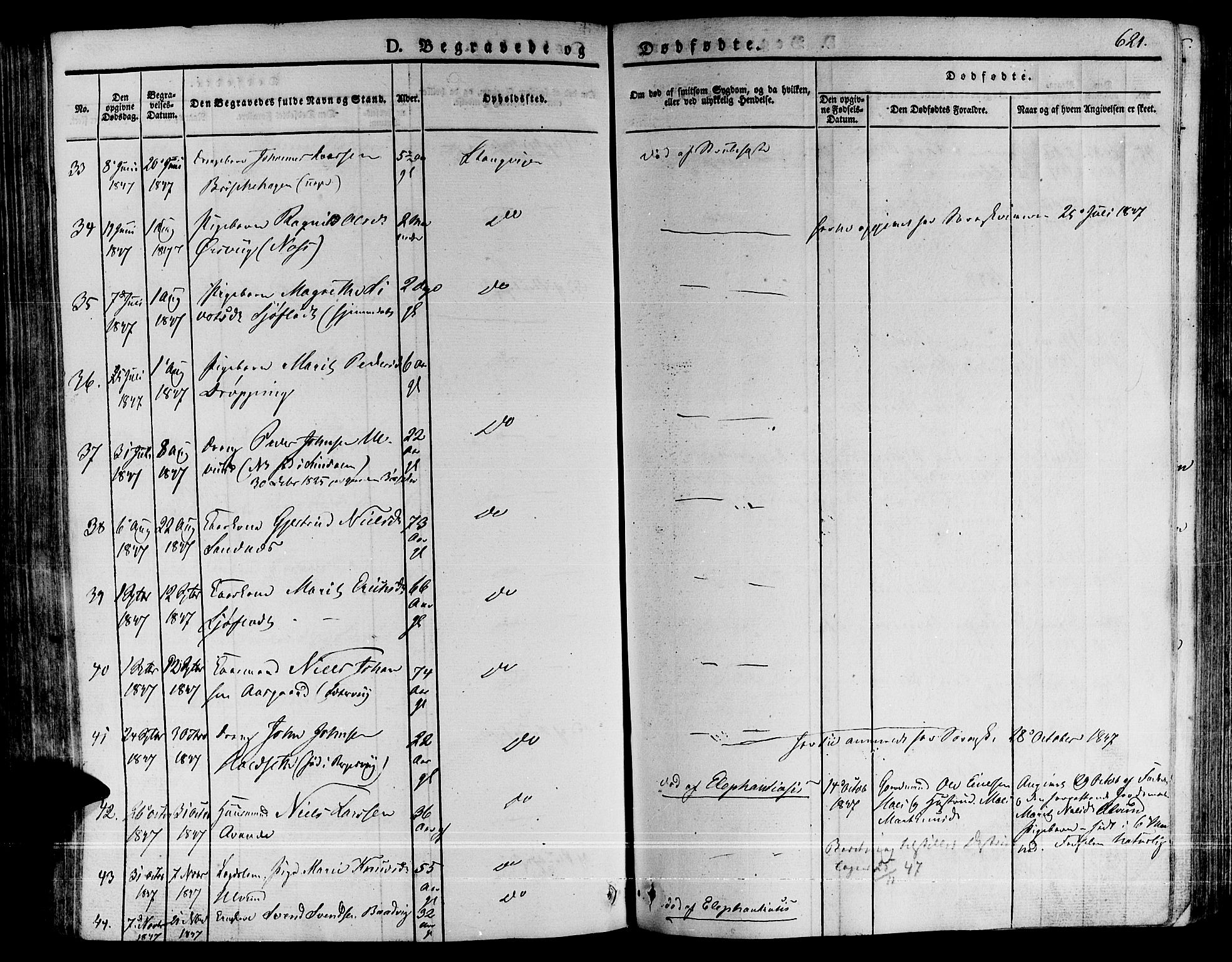 Ministerialprotokoller, klokkerbøker og fødselsregistre - Møre og Romsdal, AV/SAT-A-1454/592/L1024: Parish register (official) no. 592A03 /1, 1831-1849, p. 621