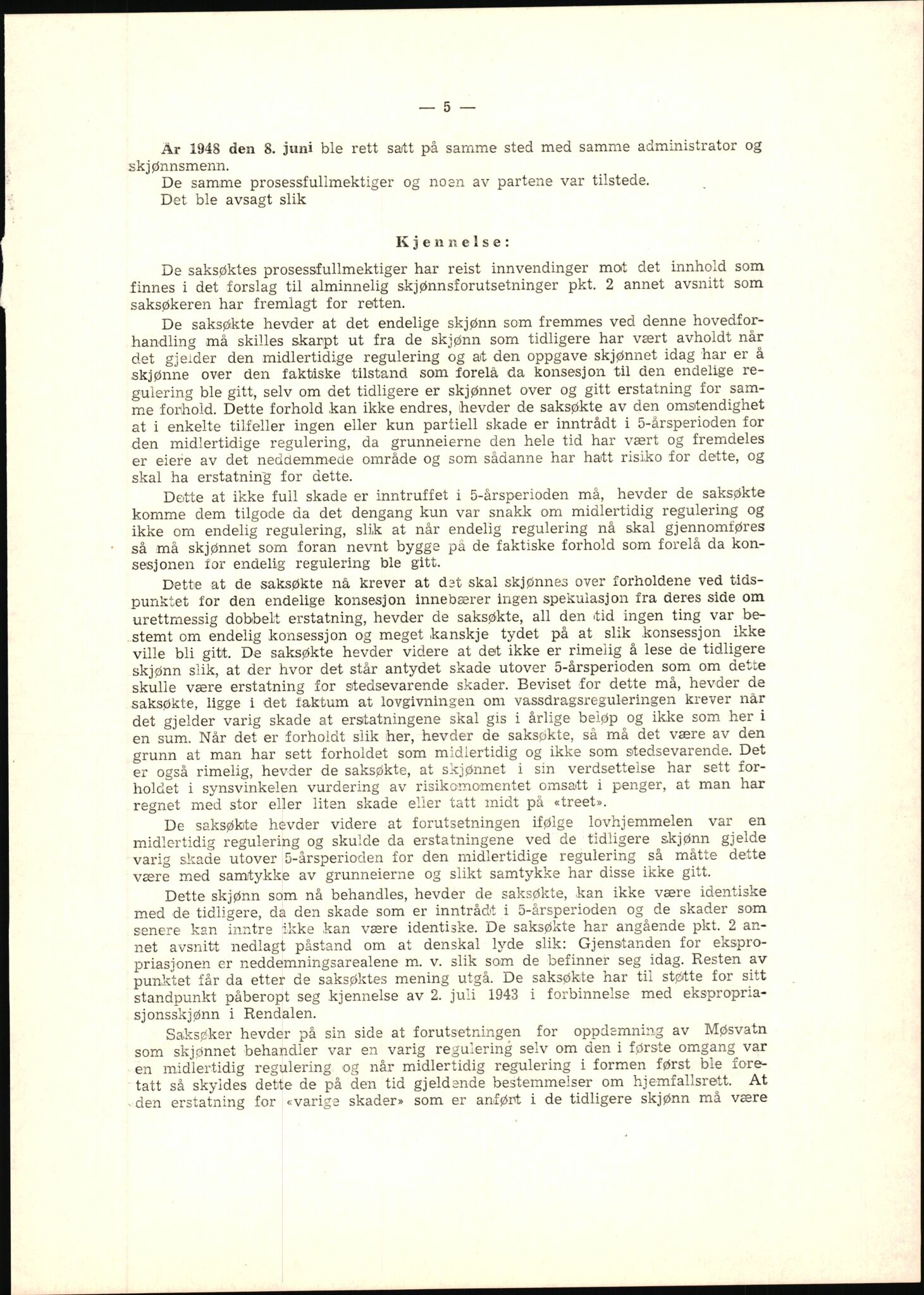 Vest-Telemark sorenskriveri, AV/SAKO-A-134/F/Fo/Fob/L0001: Skjønn/rettsbøker for kraftutbygging/veg, 1948-1963, p. 7