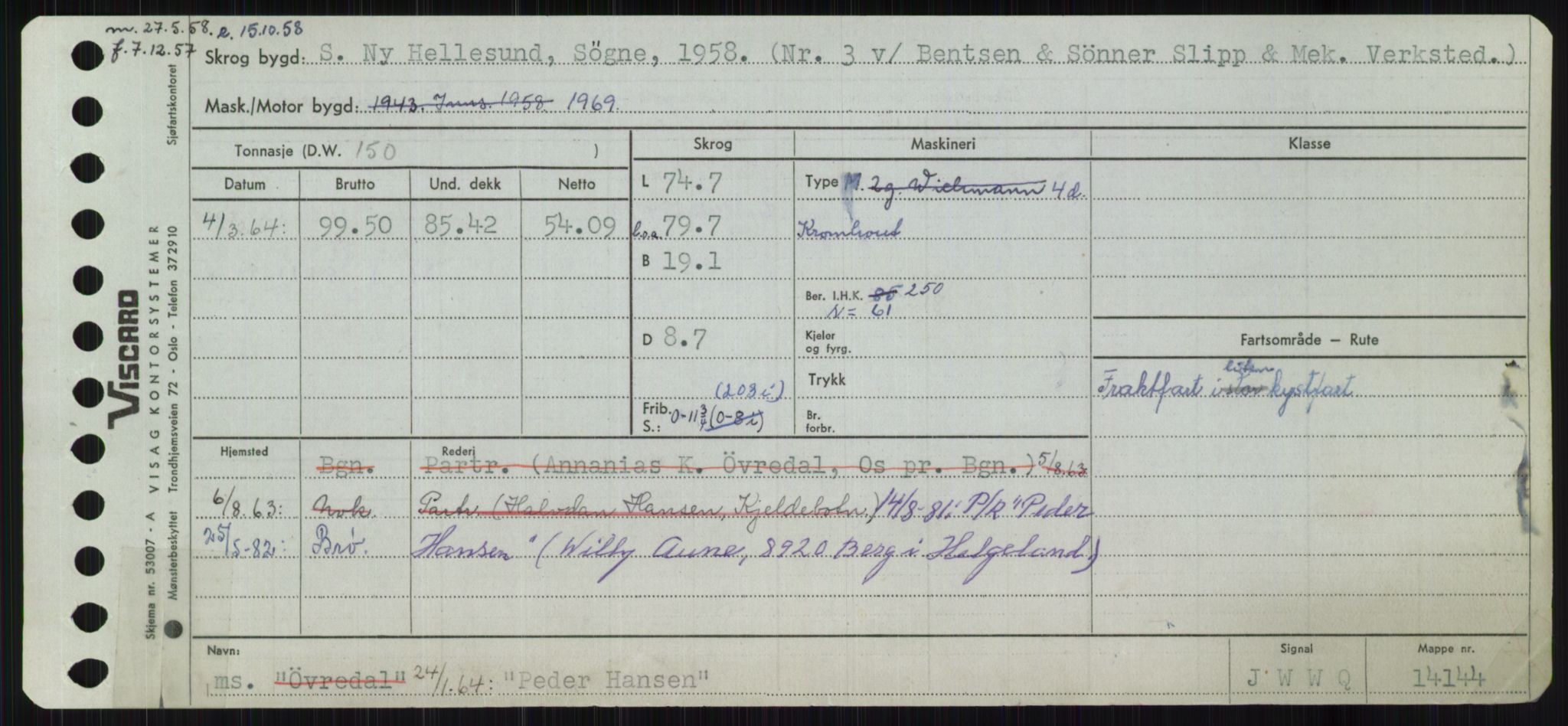 Sjøfartsdirektoratet med forløpere, Skipsmålingen, AV/RA-S-1627/H/Ha/L0004/0002: Fartøy, Mas-R / Fartøy, Odin-R, p. 247