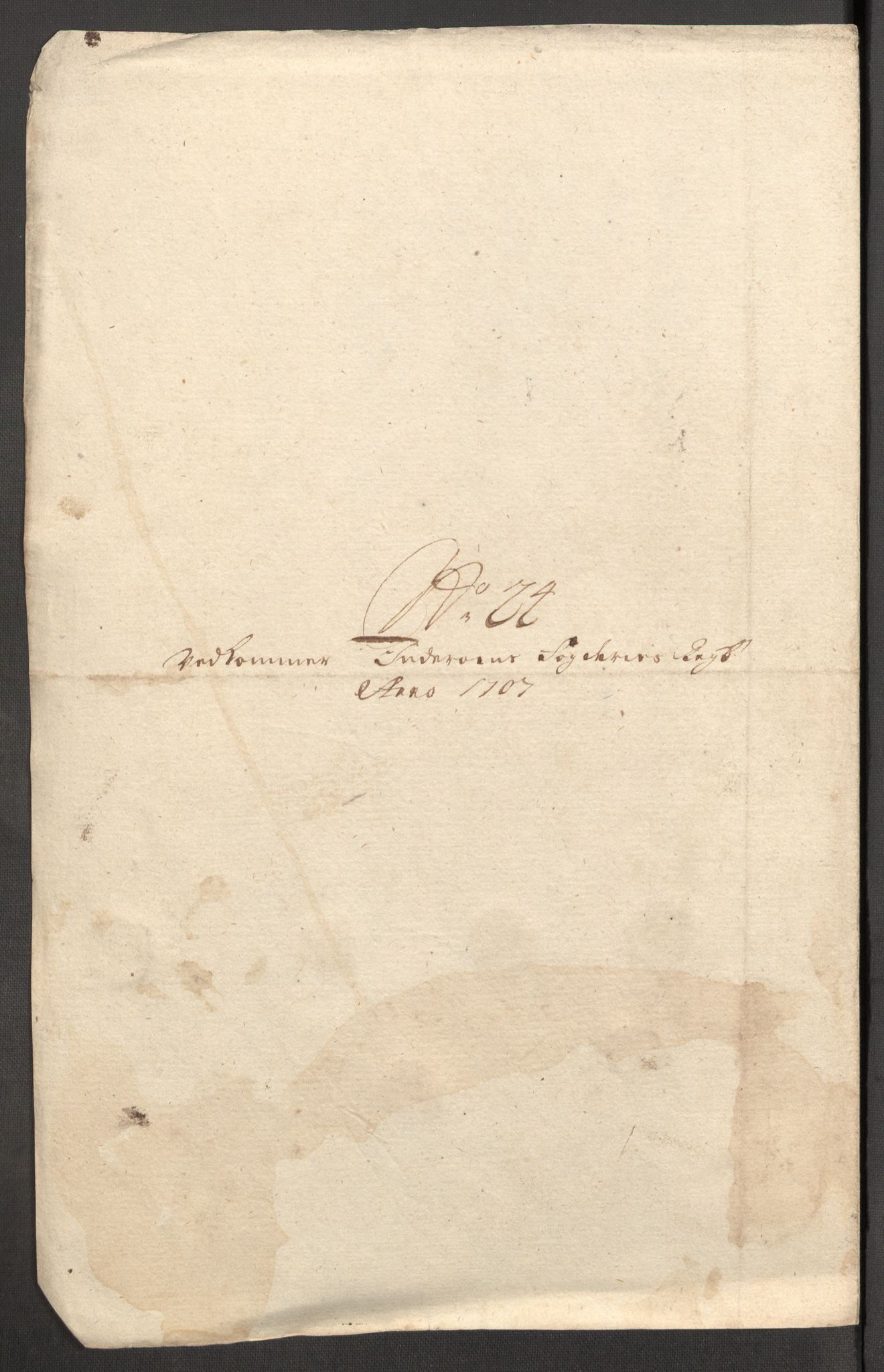 Rentekammeret inntil 1814, Reviderte regnskaper, Fogderegnskap, RA/EA-4092/R63/L4315: Fogderegnskap Inderøy, 1706-1707, p. 506
