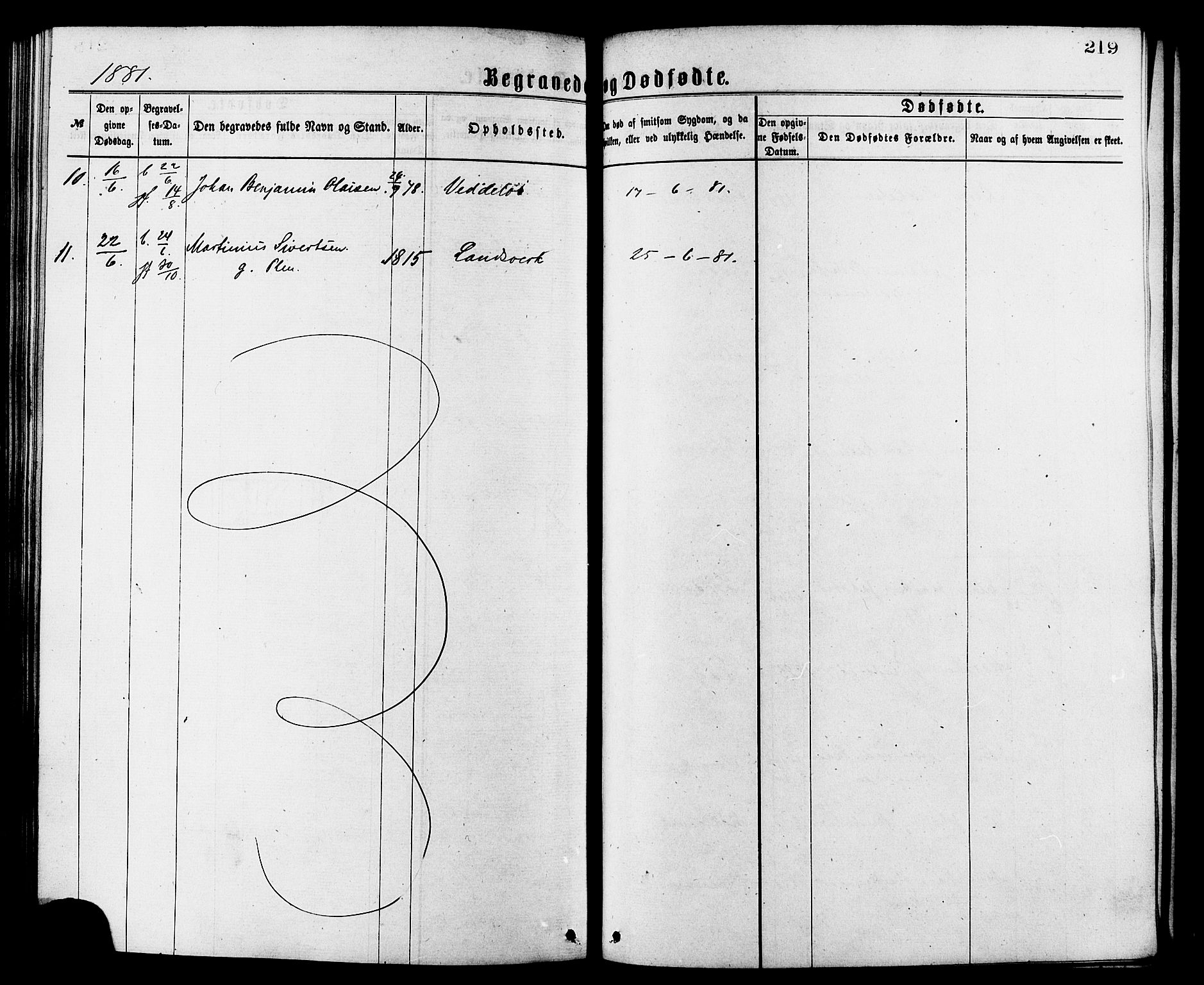 Ministerialprotokoller, klokkerbøker og fødselsregistre - Møre og Romsdal, SAT/A-1454/502/L0024: Parish register (official) no. 502A02, 1873-1884, p. 219