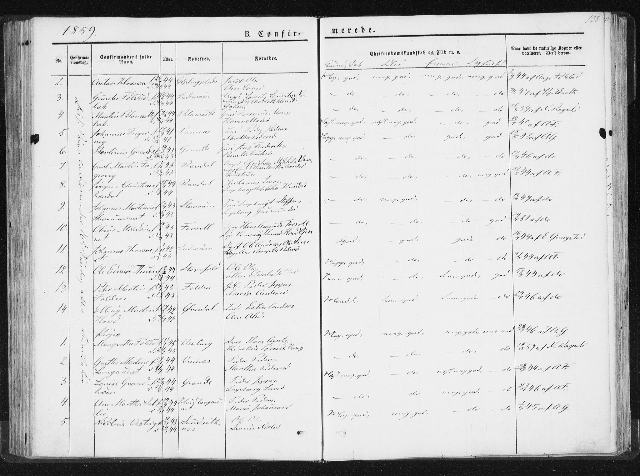 Ministerialprotokoller, klokkerbøker og fødselsregistre - Nord-Trøndelag, SAT/A-1458/744/L0418: Parish register (official) no. 744A02, 1843-1866, p. 138