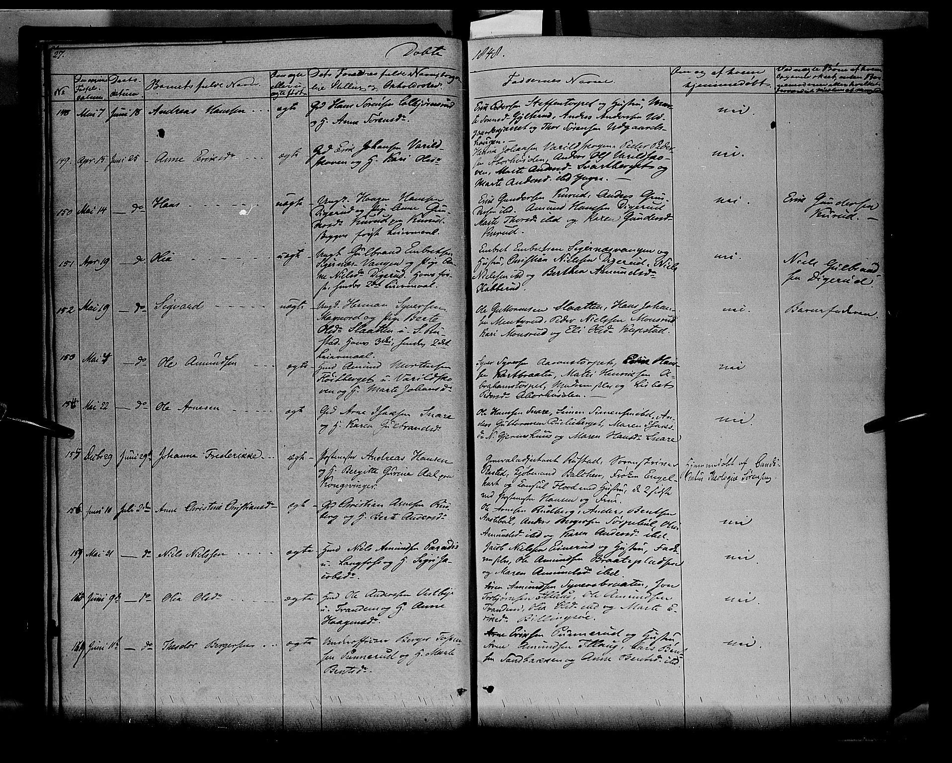 Vinger prestekontor, SAH/PREST-024/H/Ha/Haa/L0009: Parish register (official) no. 9, 1847-1855, p. 27