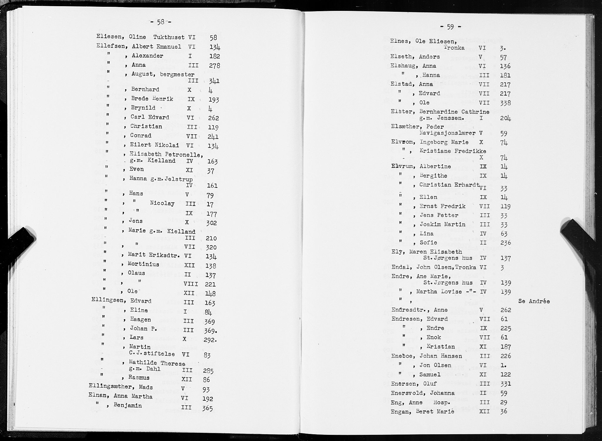 SAT, 1875 census for 1601 Trondheim, 1875, p. 58-59