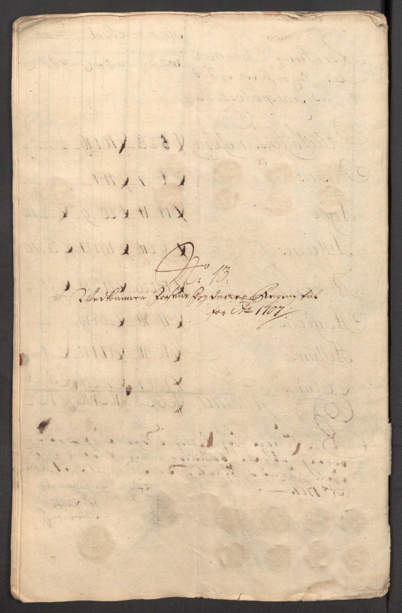 Rentekammeret inntil 1814, Reviderte regnskaper, Fogderegnskap, AV/RA-EA-4092/R57/L3857: Fogderegnskap Fosen, 1706-1707, p. 404