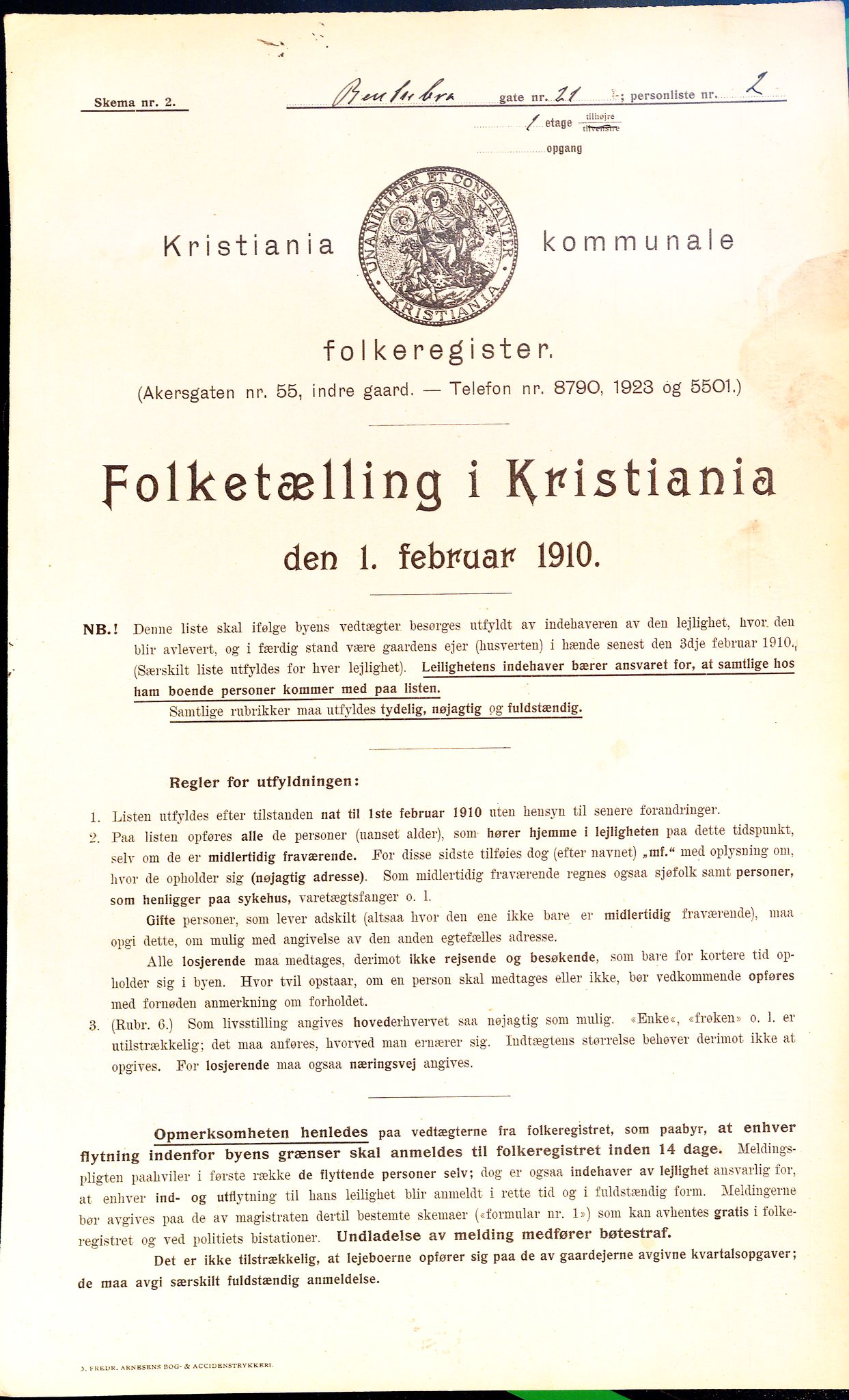 OBA, Municipal Census 1910 for Kristiania, 1910, p. 3342