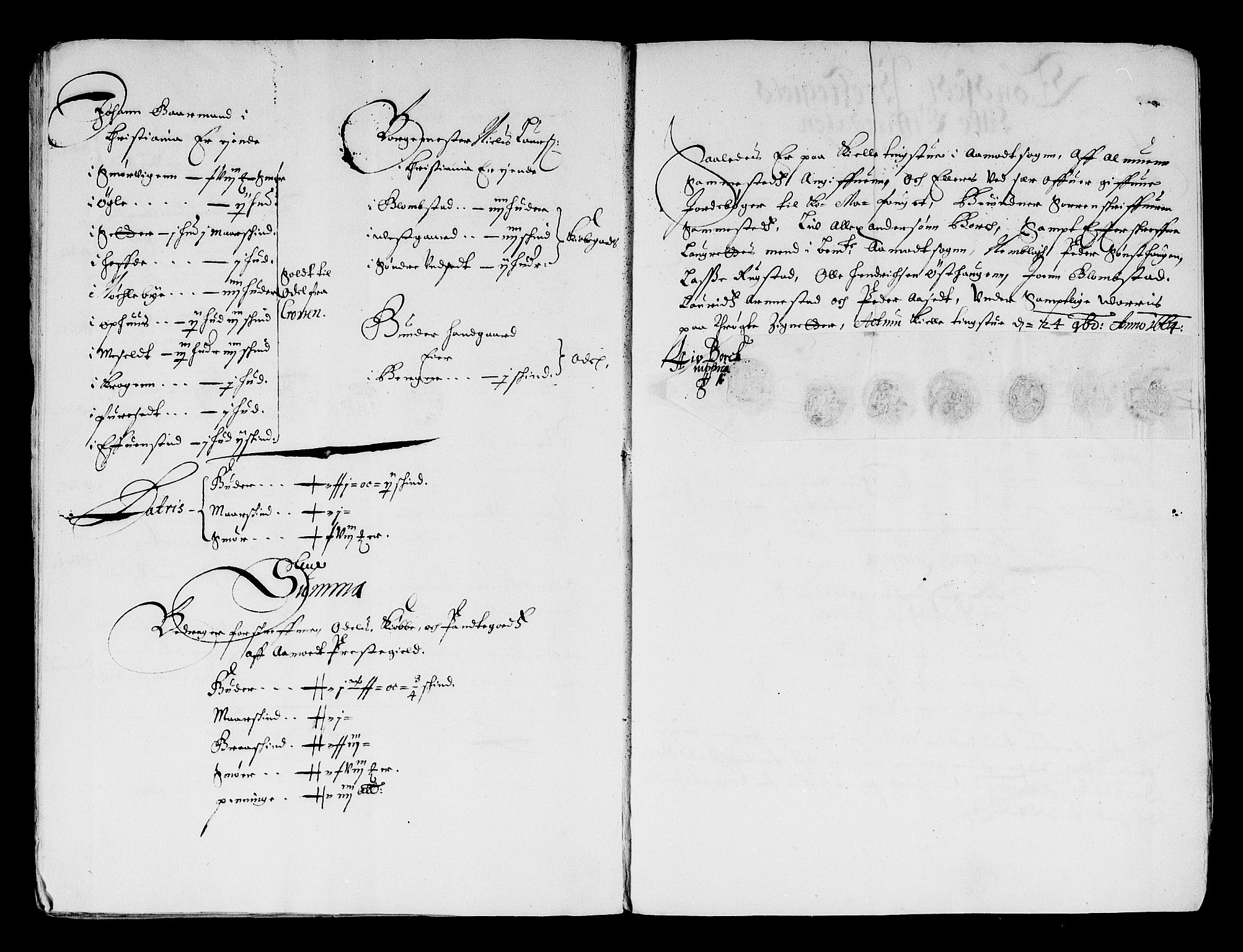 Rentekammeret inntil 1814, Reviderte regnskaper, Stiftamtstueregnskaper, Landkommissariatet på Akershus og Akershus stiftamt, AV/RA-EA-5869/R/Ra/L0024: Landkommissariatet på Akershus, 1664