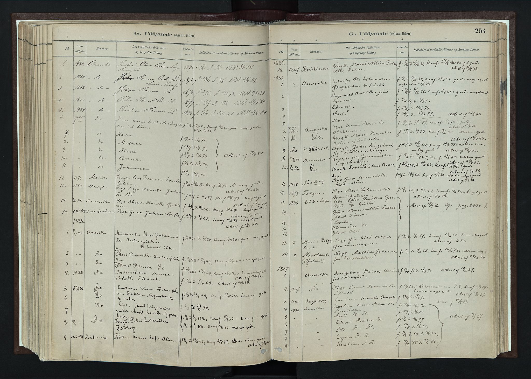 Nord-Fron prestekontor, AV/SAH-PREST-080/H/Ha/Haa/L0004: Parish register (official) no. 4, 1884-1914, p. 254