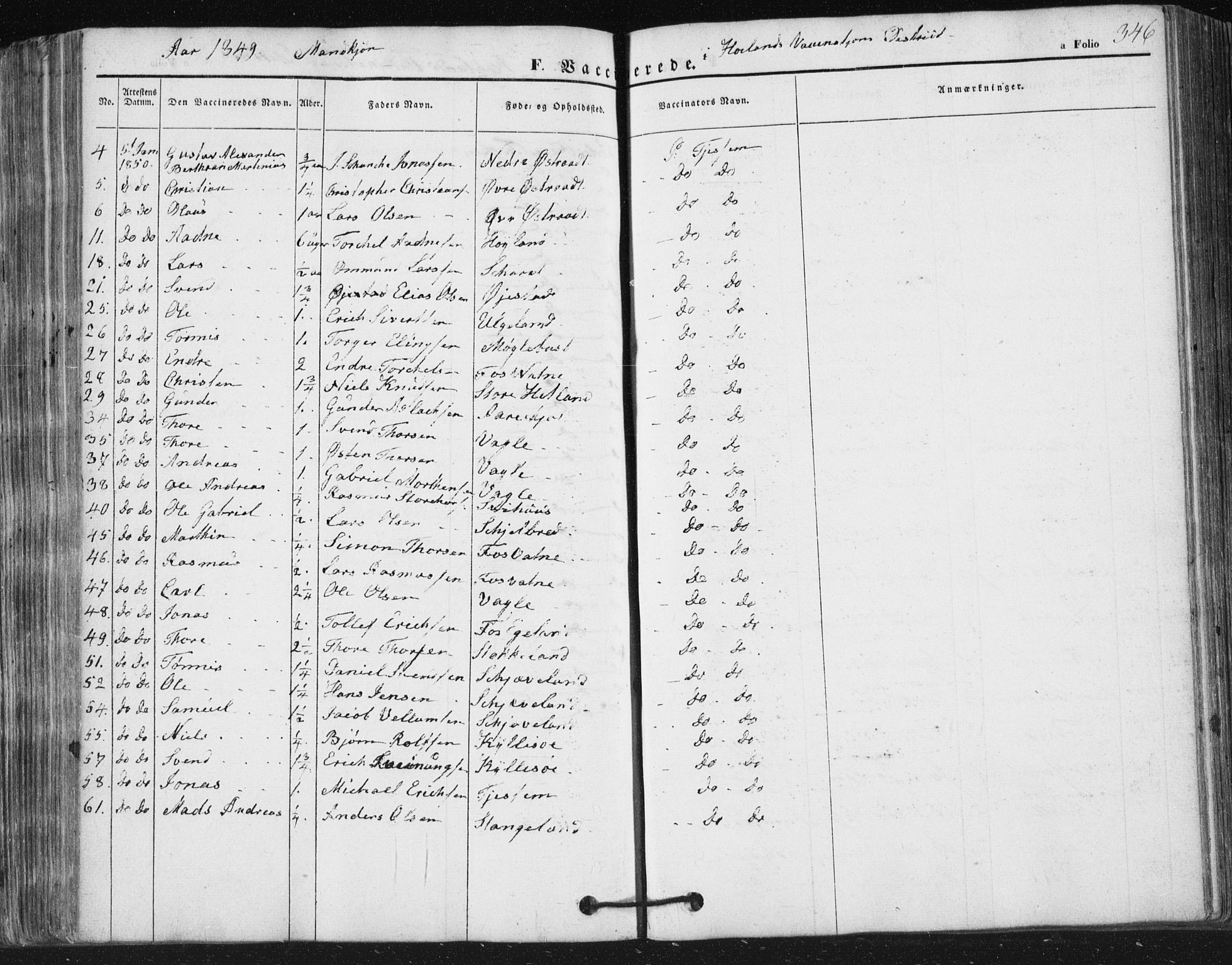 Høyland sokneprestkontor, AV/SAST-A-101799/001/30BA/L0008: Parish register (official) no. A 8, 1841-1856, p. 346