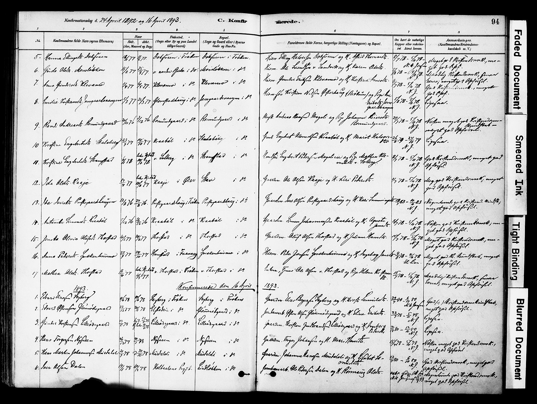 Øyer prestekontor, AV/SAH-PREST-084/H/Ha/Haa/L0009: Parish register (official) no. 9, 1878-1893, p. 94