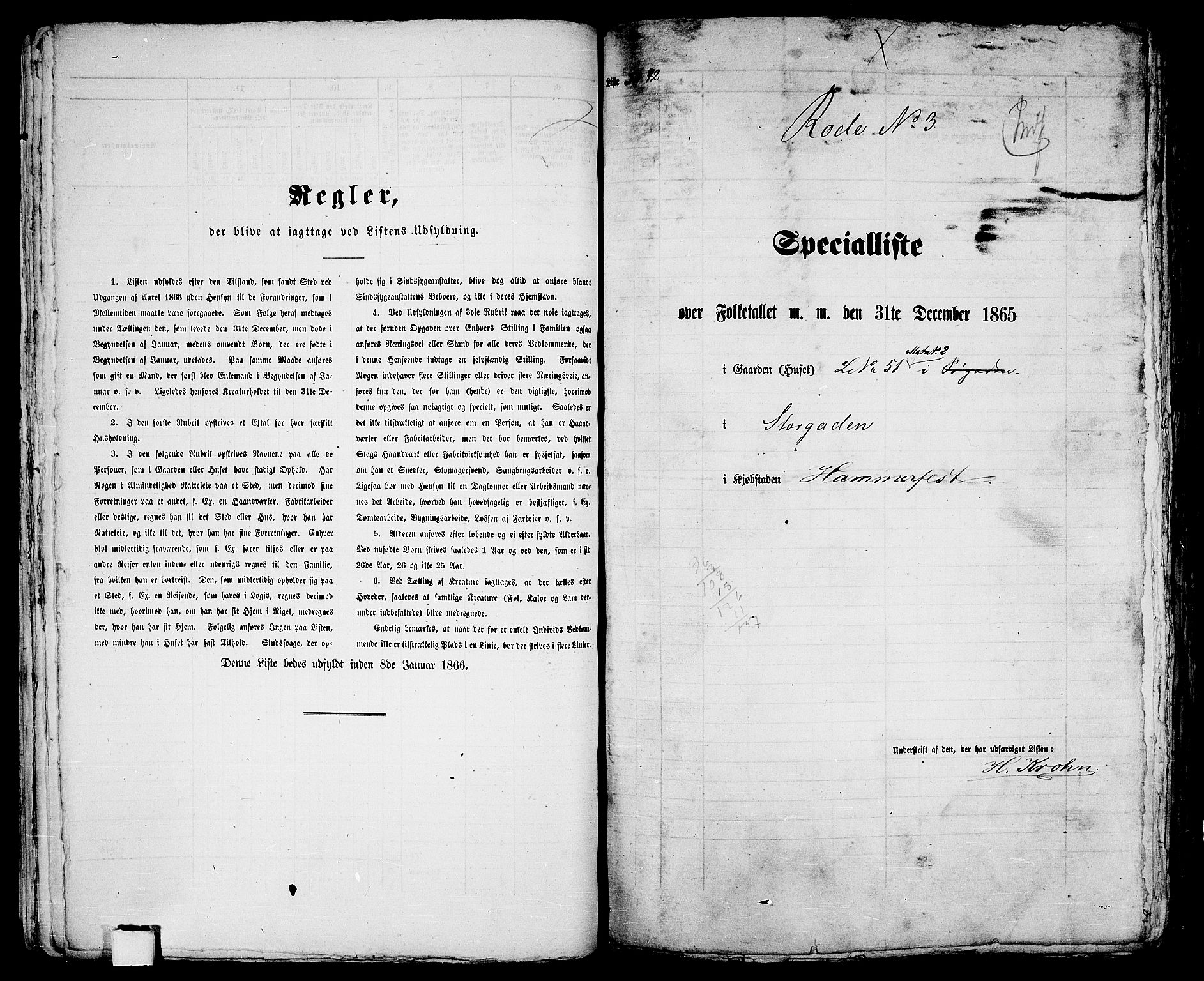 RA, 1865 census for Hammerfest/Hammerfest, 1865, p. 91