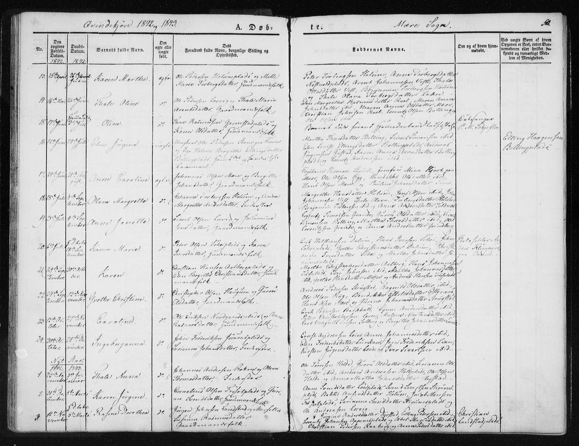 Ministerialprotokoller, klokkerbøker og fødselsregistre - Nord-Trøndelag, SAT/A-1458/735/L0339: Parish register (official) no. 735A06 /1, 1836-1848, p. 50