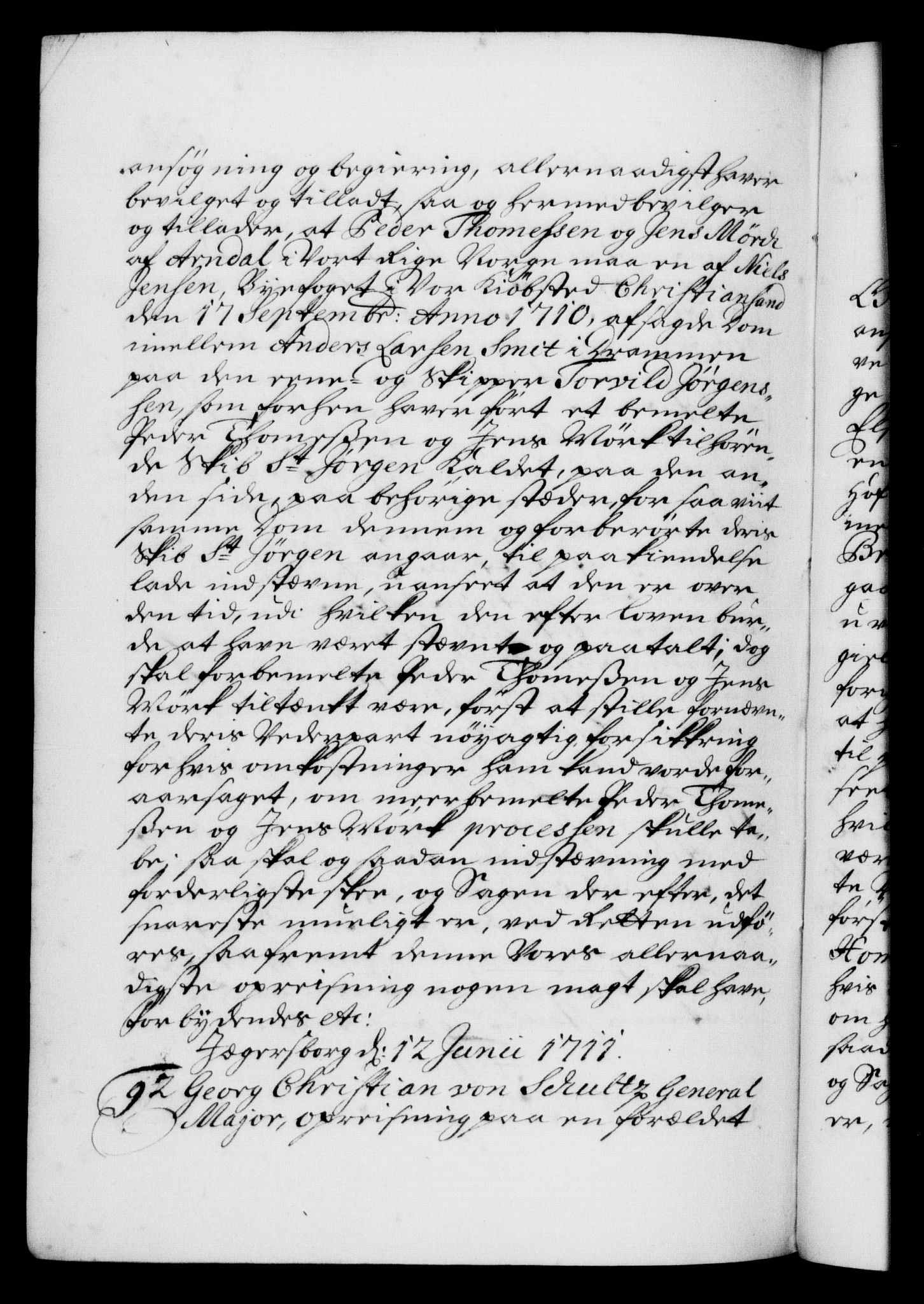 Danske Kanselli 1572-1799, RA/EA-3023/F/Fc/Fca/Fcaa/L0020: Norske registre, 1708-1711, p. 526b