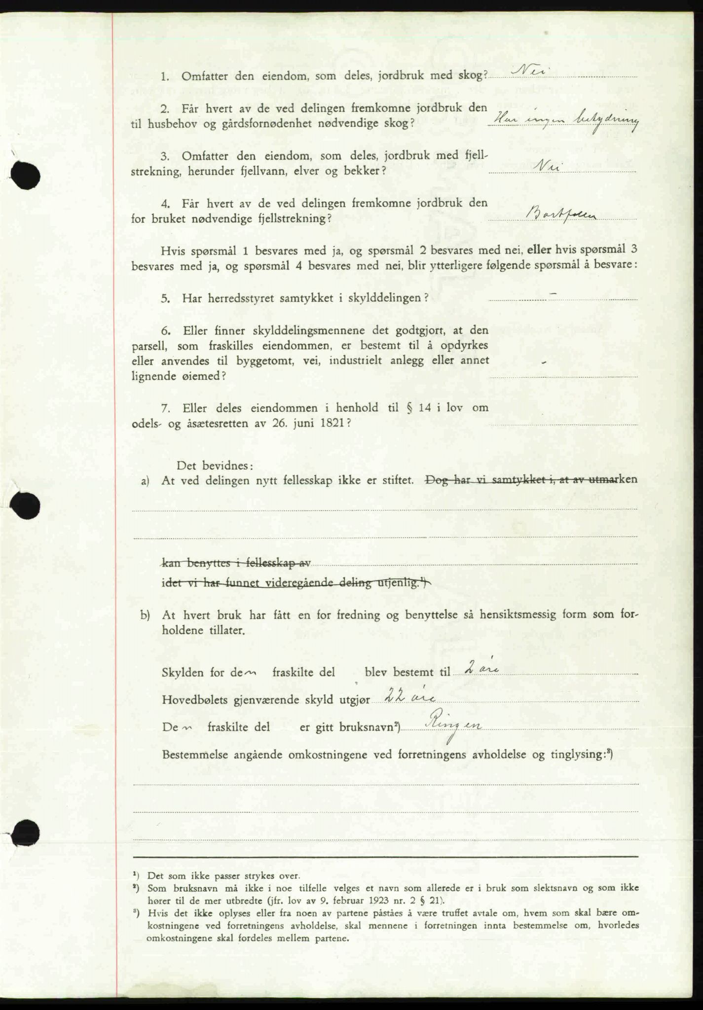 Toten tingrett, SAH/TING-006/H/Hb/Hbc/L0003: Mortgage book no. Hbc-03, 1937-1938, Diary no: : 1722/1937