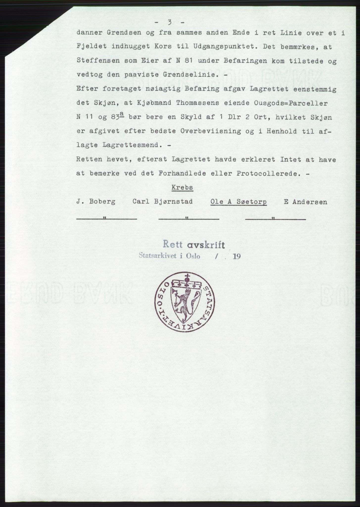 Statsarkivet i Oslo, SAO/A-10621/Z/Zd/L0036: Avskrifter, j.nr 88-2903/1977, 1977, p. 190