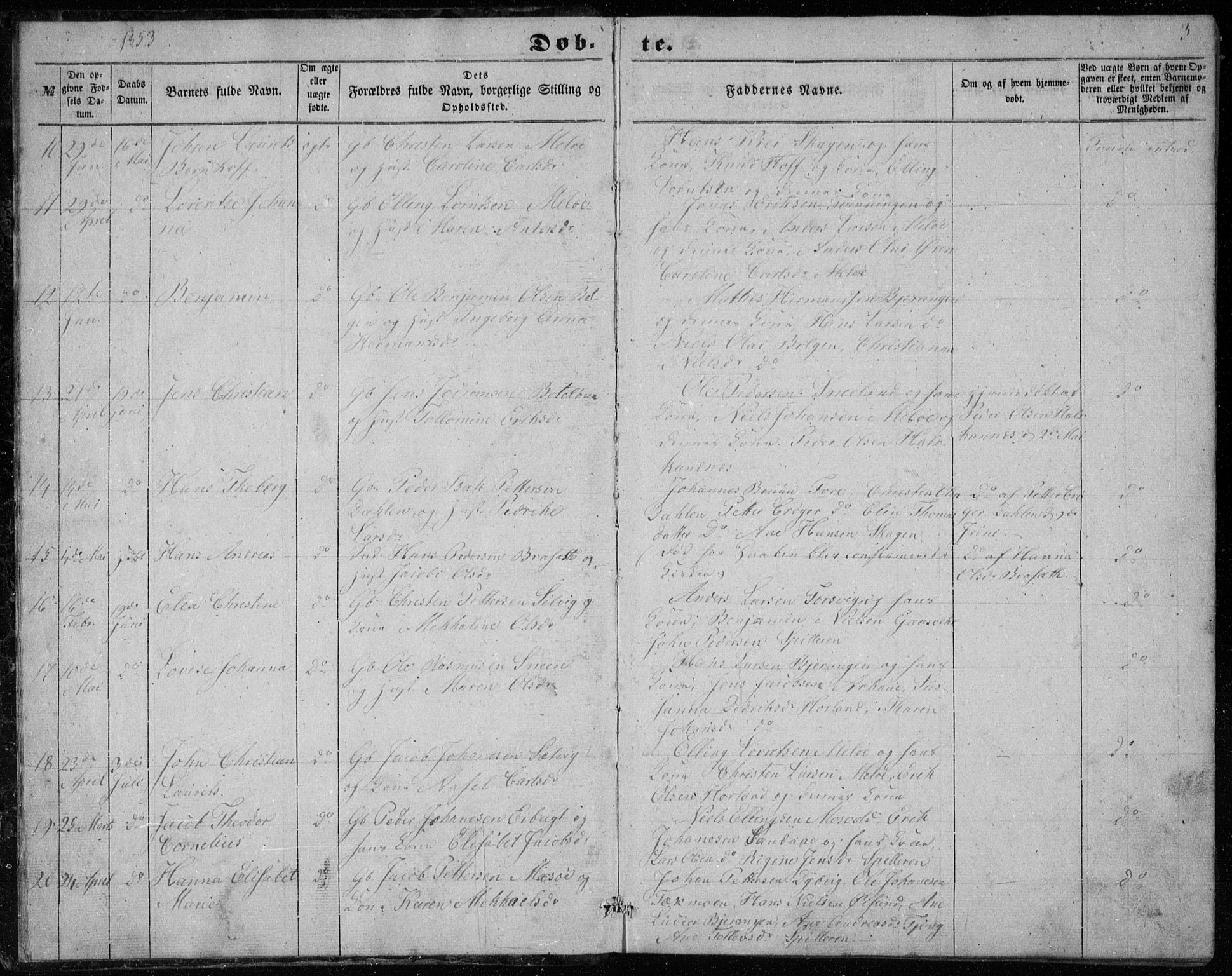 Ministerialprotokoller, klokkerbøker og fødselsregistre - Nordland, AV/SAT-A-1459/843/L0633: Parish register (copy) no. 843C02, 1853-1873, p. 3