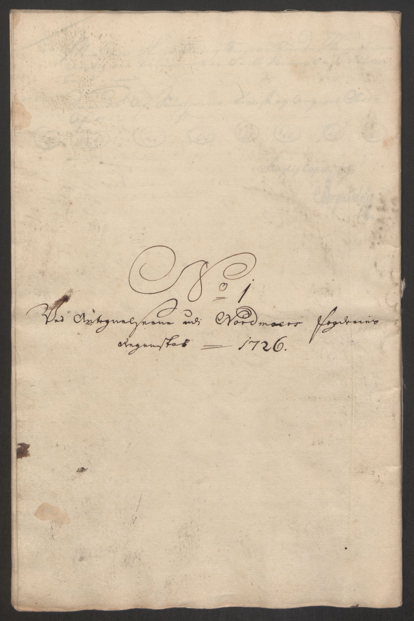 Rentekammeret inntil 1814, Reviderte regnskaper, Fogderegnskap, RA/EA-4092/R56/L3759: Fogderegnskap Nordmøre, 1726, p. 339