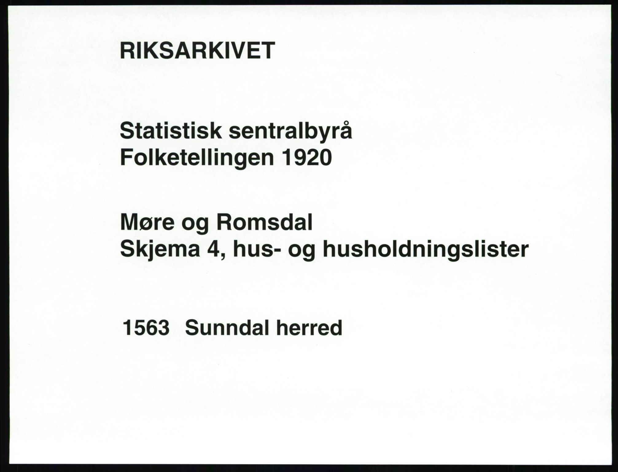 SAT, 1920 census for Sunndal, 1920, p. 36