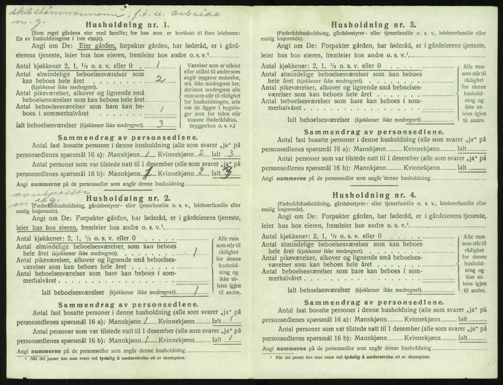 SAK, 1920 census for Stokken, 1920, p. 457