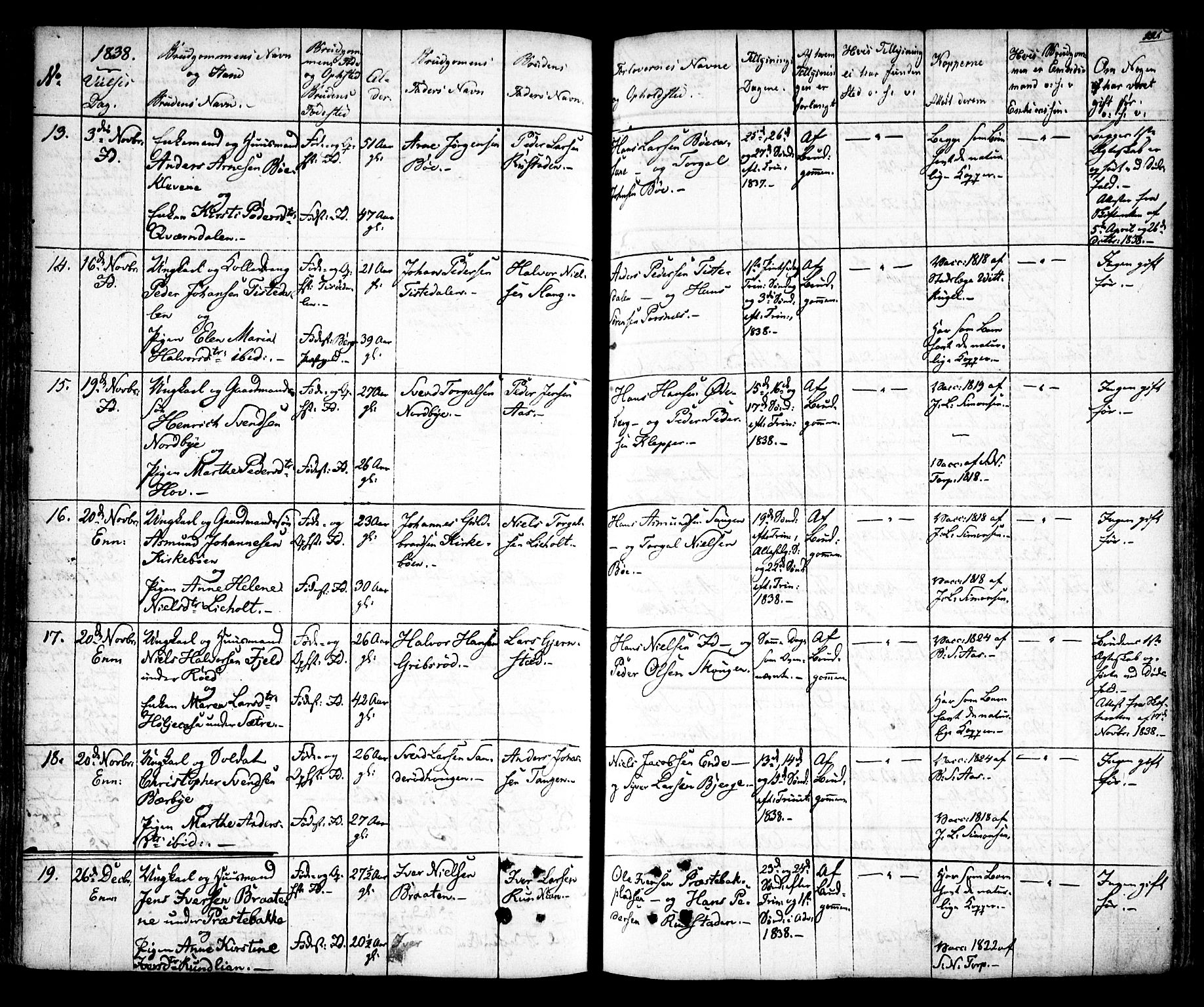 Idd prestekontor Kirkebøker, AV/SAO-A-10911/F/Fc/L0003: Parish register (official) no. III 3, 1832-1847, p. 225