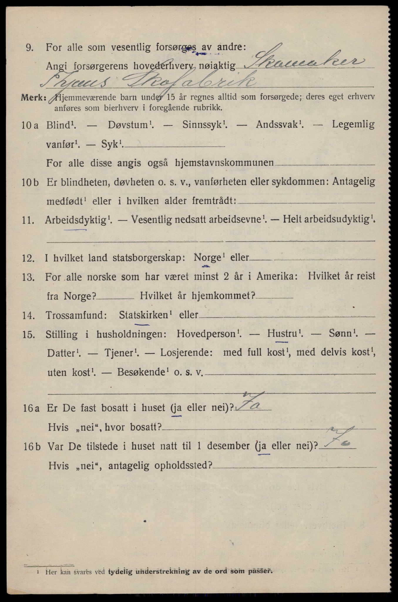 SAT, 1920 census for Trondheim, 1920, p. 49397