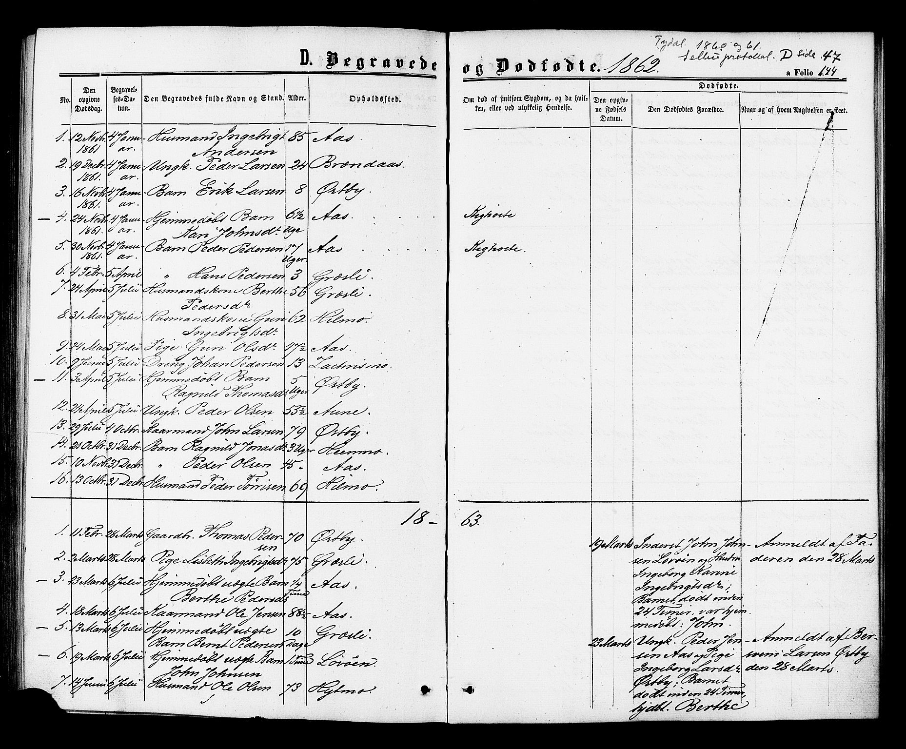 Ministerialprotokoller, klokkerbøker og fødselsregistre - Sør-Trøndelag, AV/SAT-A-1456/698/L1163: Parish register (official) no. 698A01, 1862-1887, p. 144