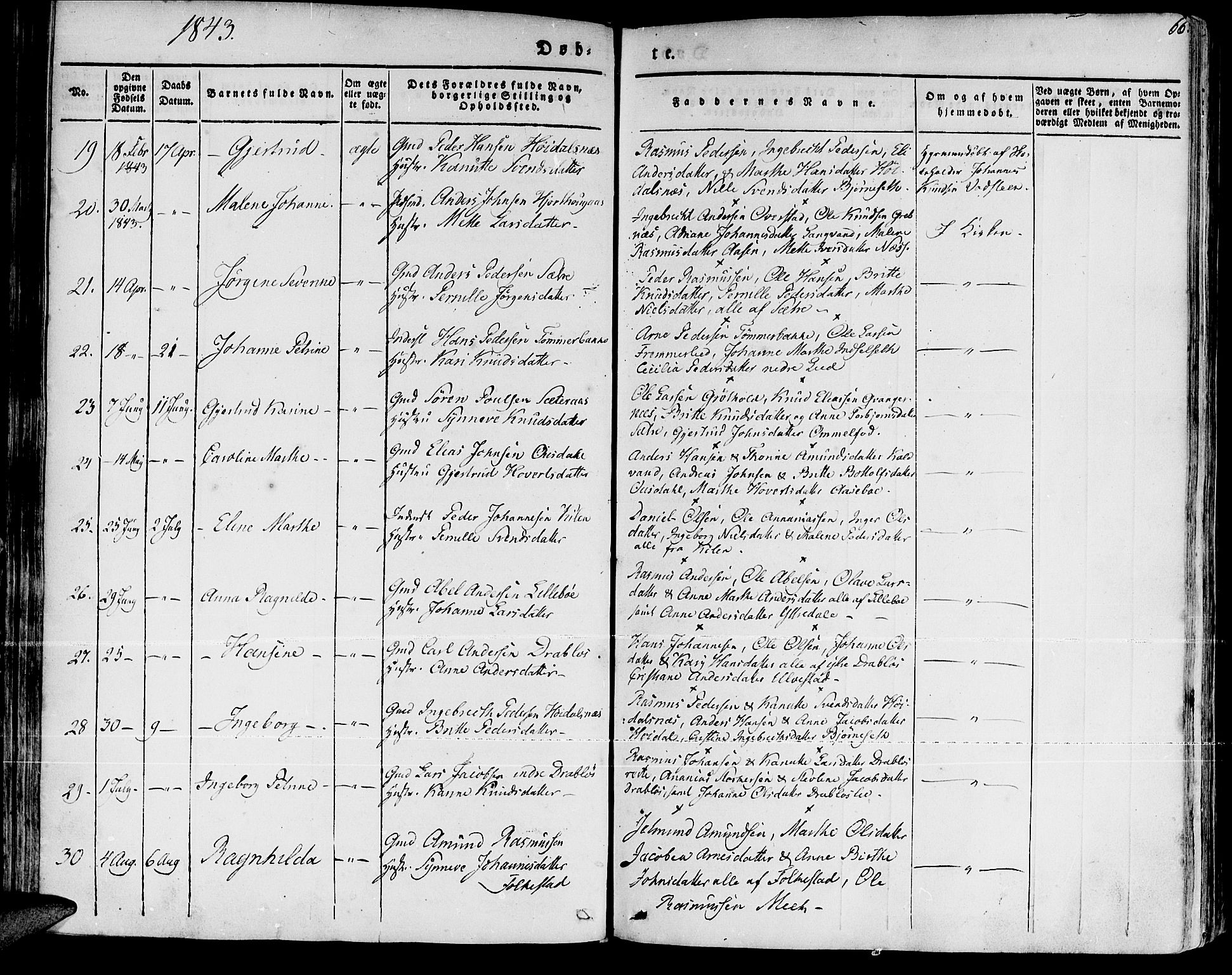 Ministerialprotokoller, klokkerbøker og fødselsregistre - Møre og Romsdal, AV/SAT-A-1454/511/L0139: Parish register (official) no. 511A06, 1831-1850, p. 66