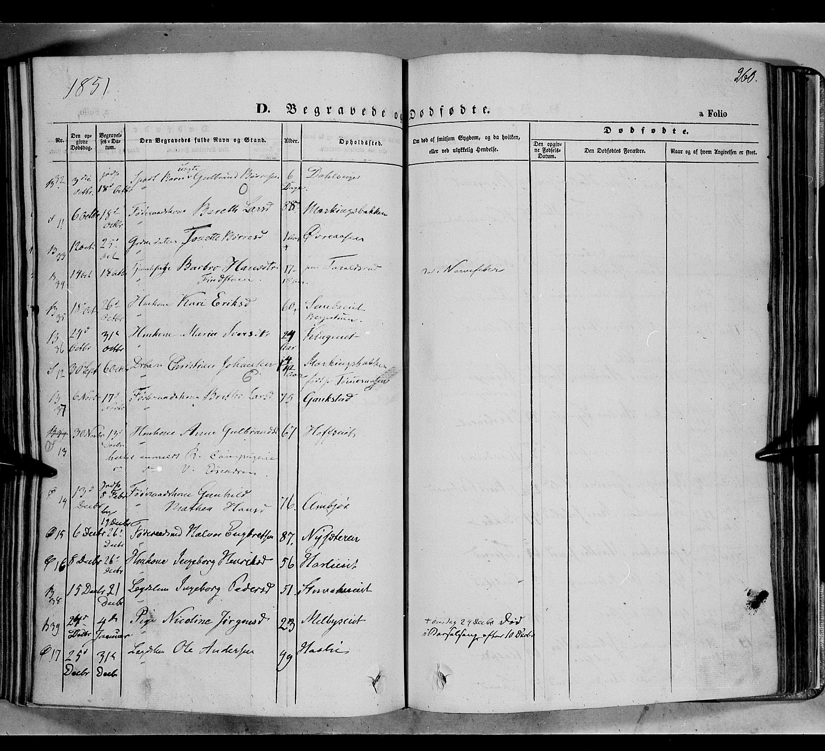 Biri prestekontor, SAH/PREST-096/H/Ha/Haa/L0005: Parish register (official) no. 5, 1843-1854, p. 260