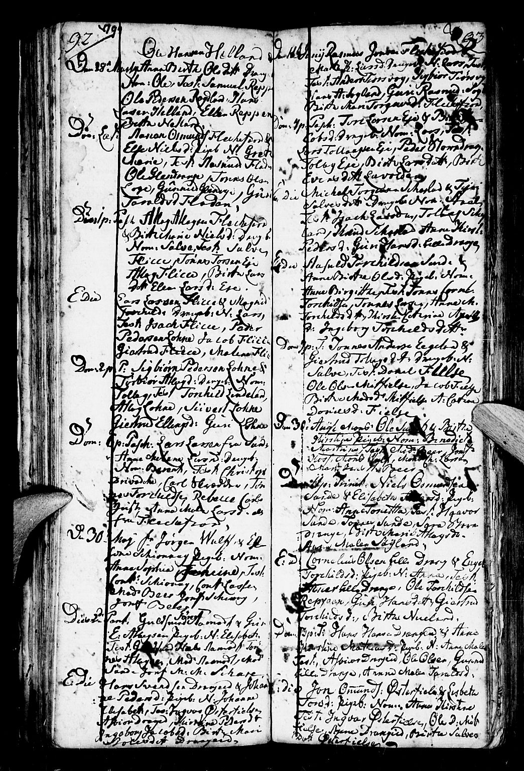 Flekkefjord sokneprestkontor, SAK/1111-0012/F/Fb/Fbc/L0001: Parish register (copy) no. B 1, 1773-1801, p. 92-93