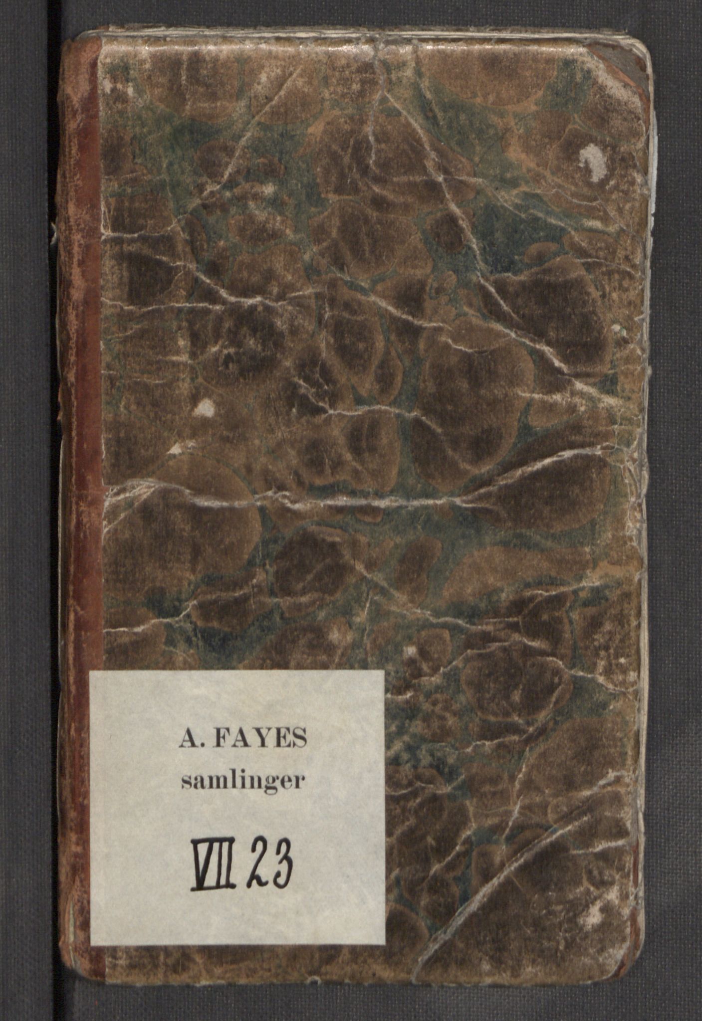 Faye, Andreas, AV/RA-PA-0015/F/Ff/L0023/0001: -- / 2 smaa bind i 8to med topografiske og historiske (tildels arkeologiske) optegnelser av A. Faye, 1790-1865